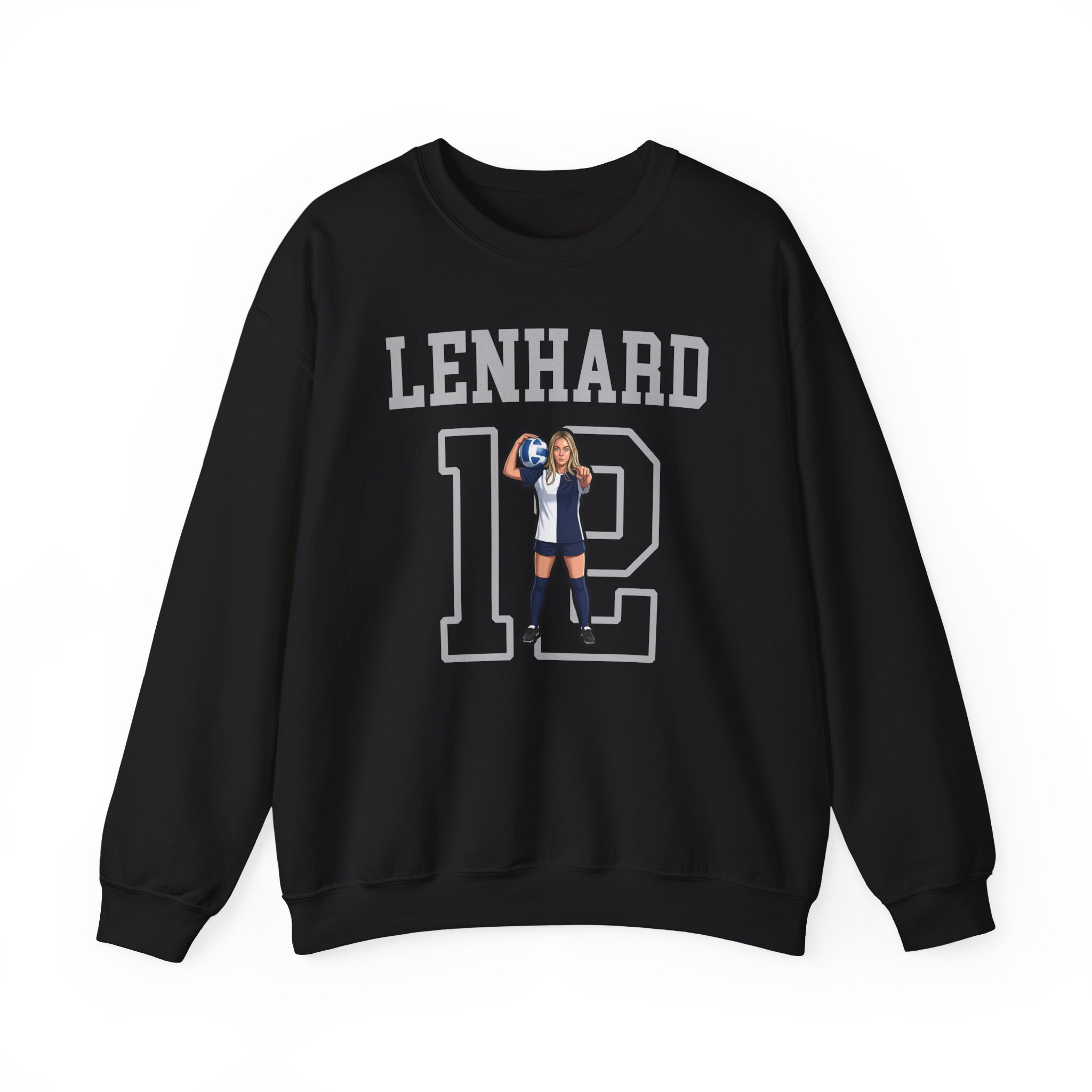 Crewneck Sweatshirt — character_shirsey in Black