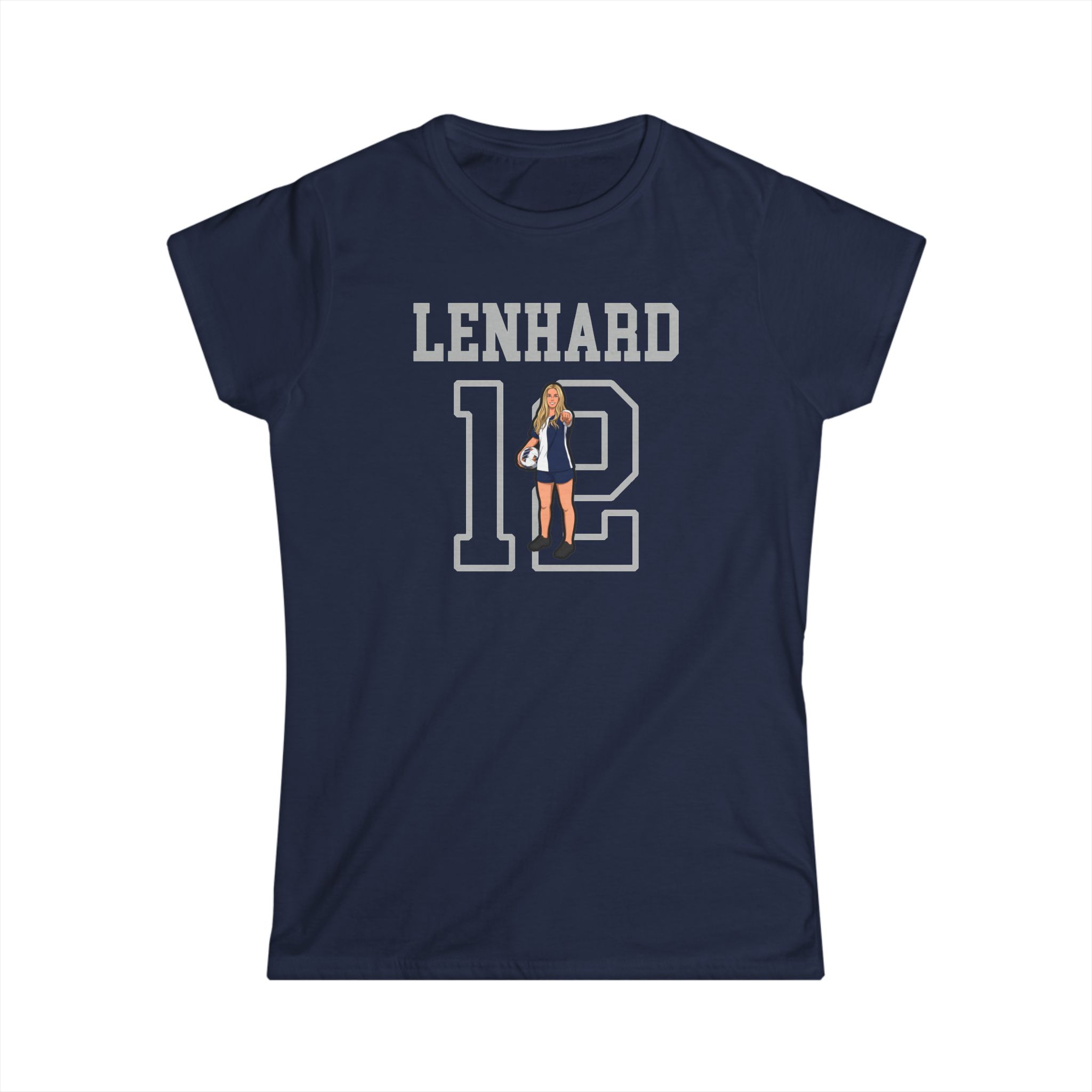 Women's Softstyle Tee — character_shirsey in Navy