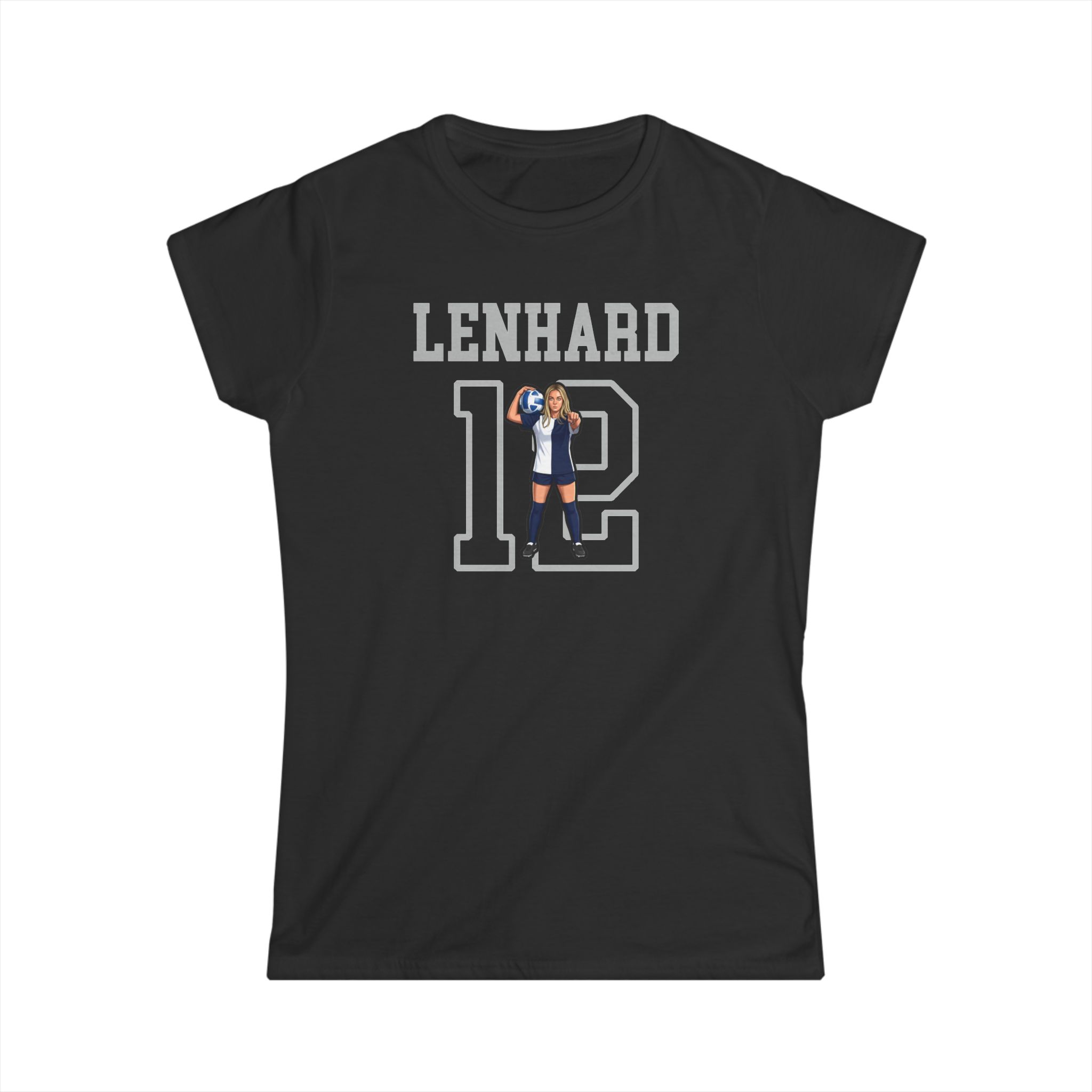 Women's Softstyle Tee — character_shirsey in Black
