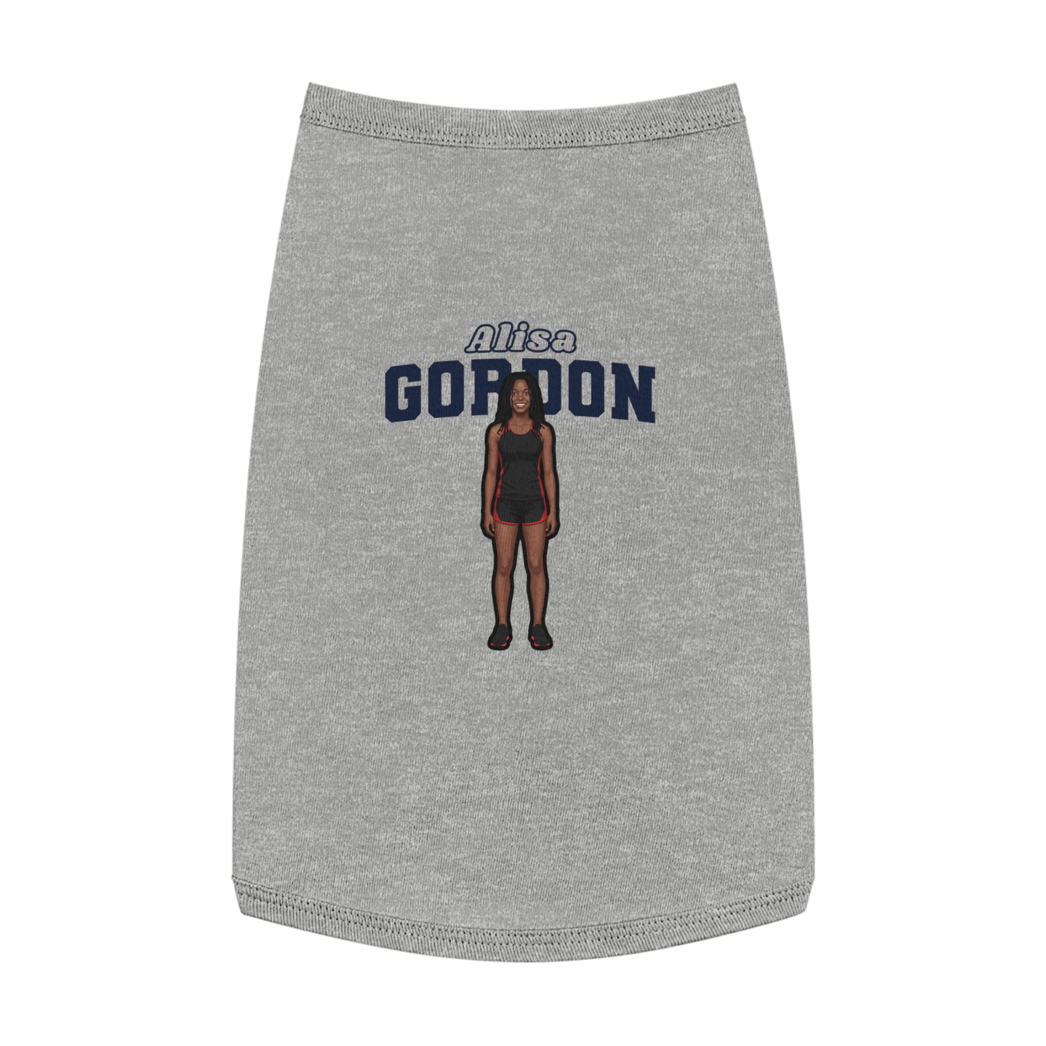 Pet Tank Top — character_name_arch in White