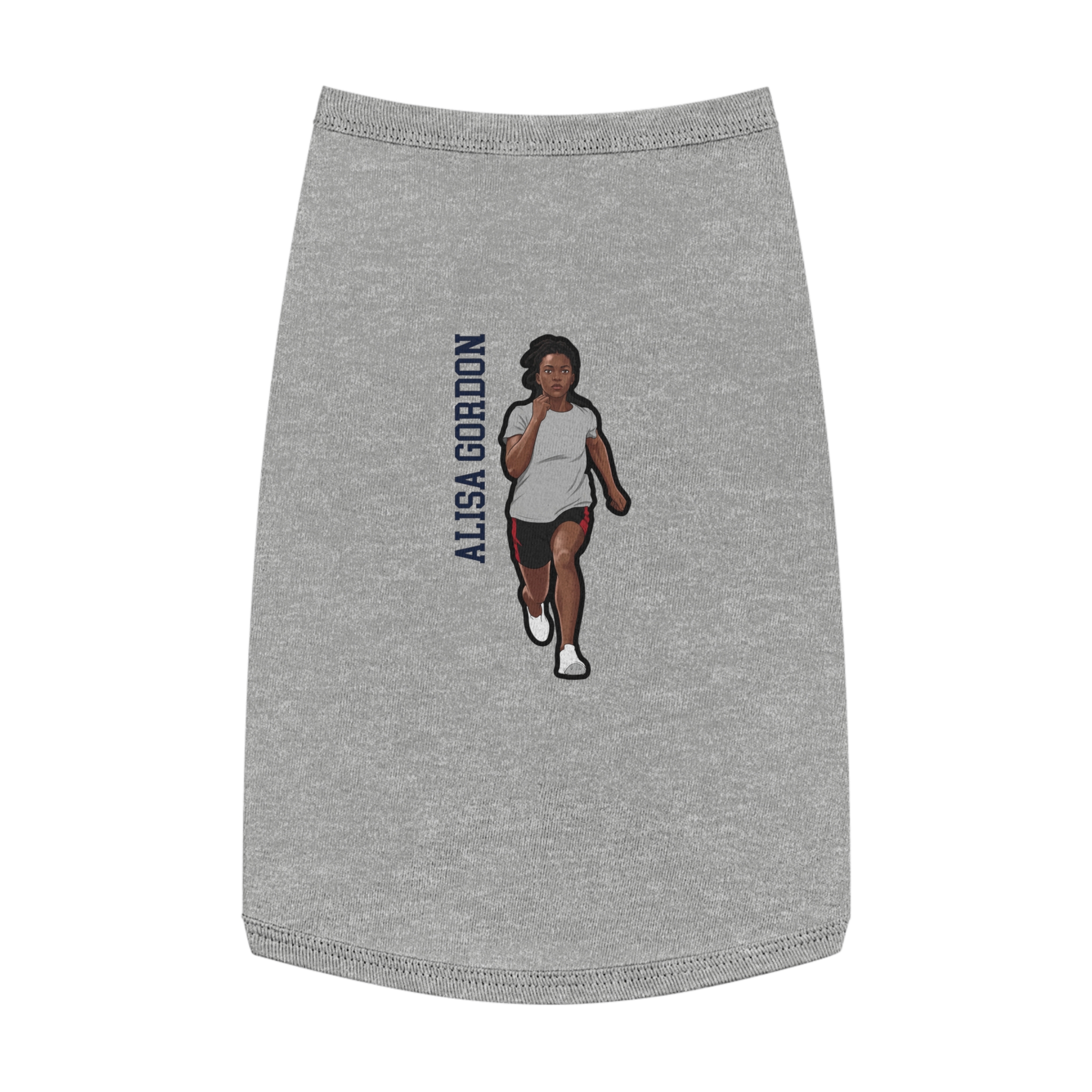 Pet Tank Top — character_name_vertical in White