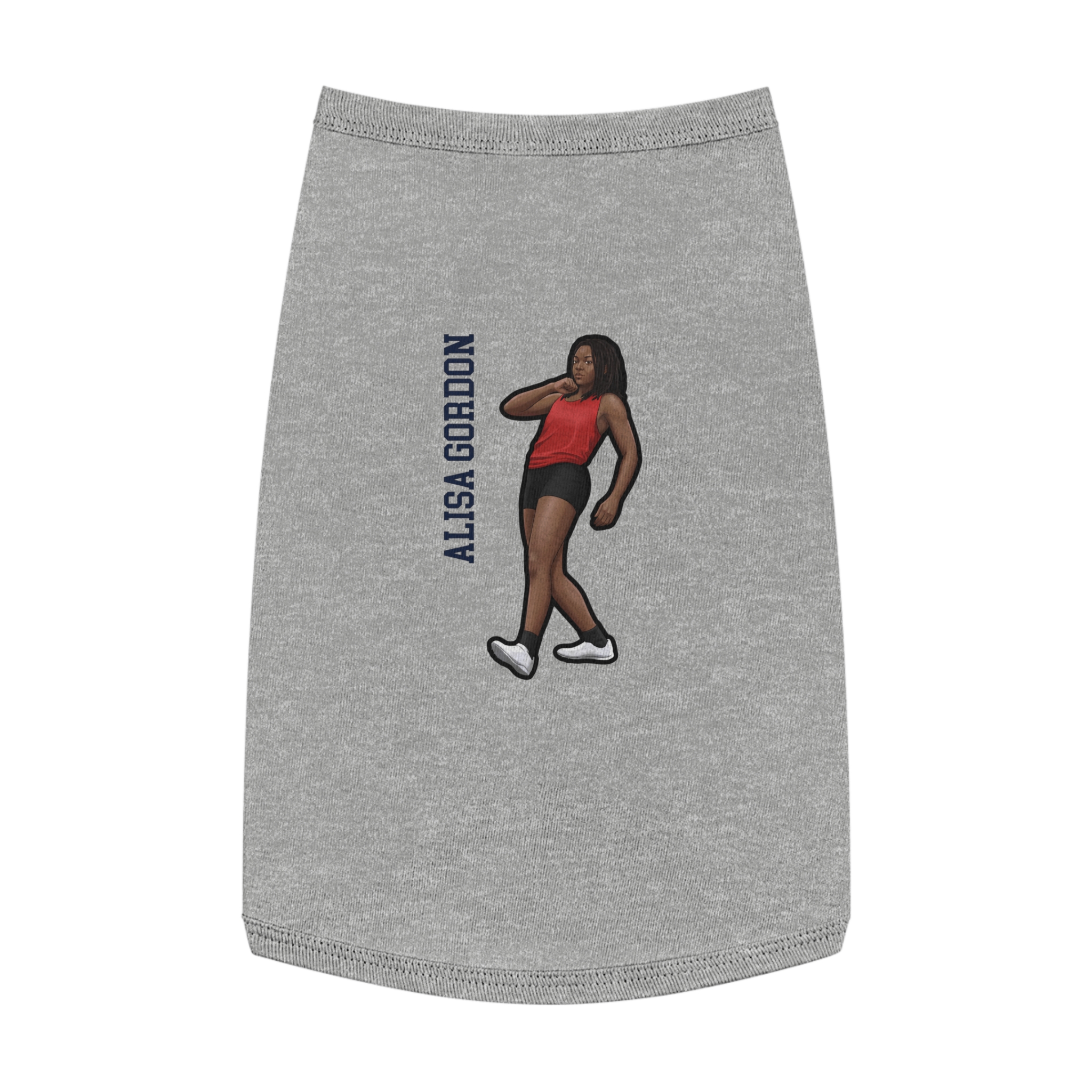 Pet Tank Top — character_name_vertical in White