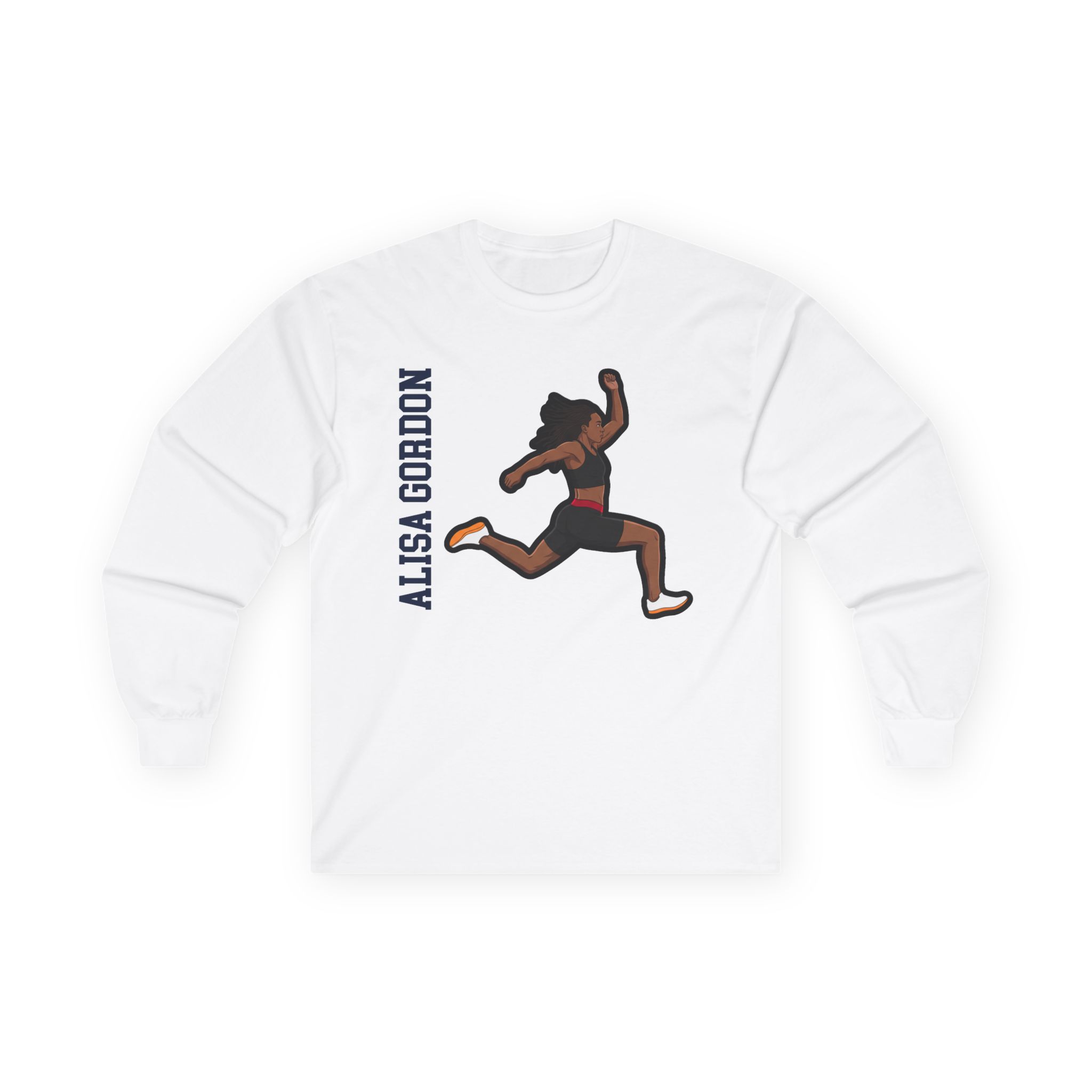 Long Sleeve Tee — character_name_vertical in White