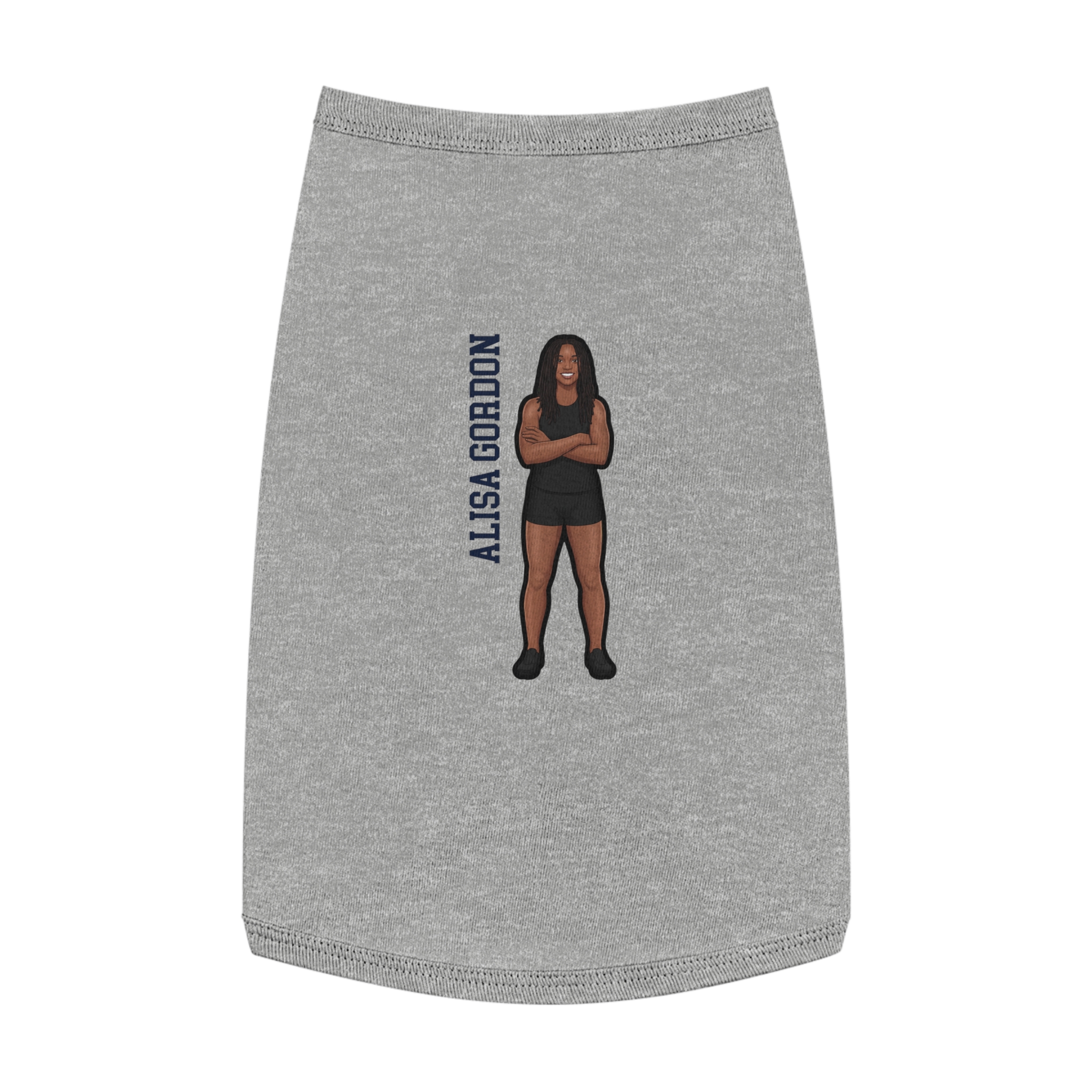 Pet Tank Top — character_name_vertical in White