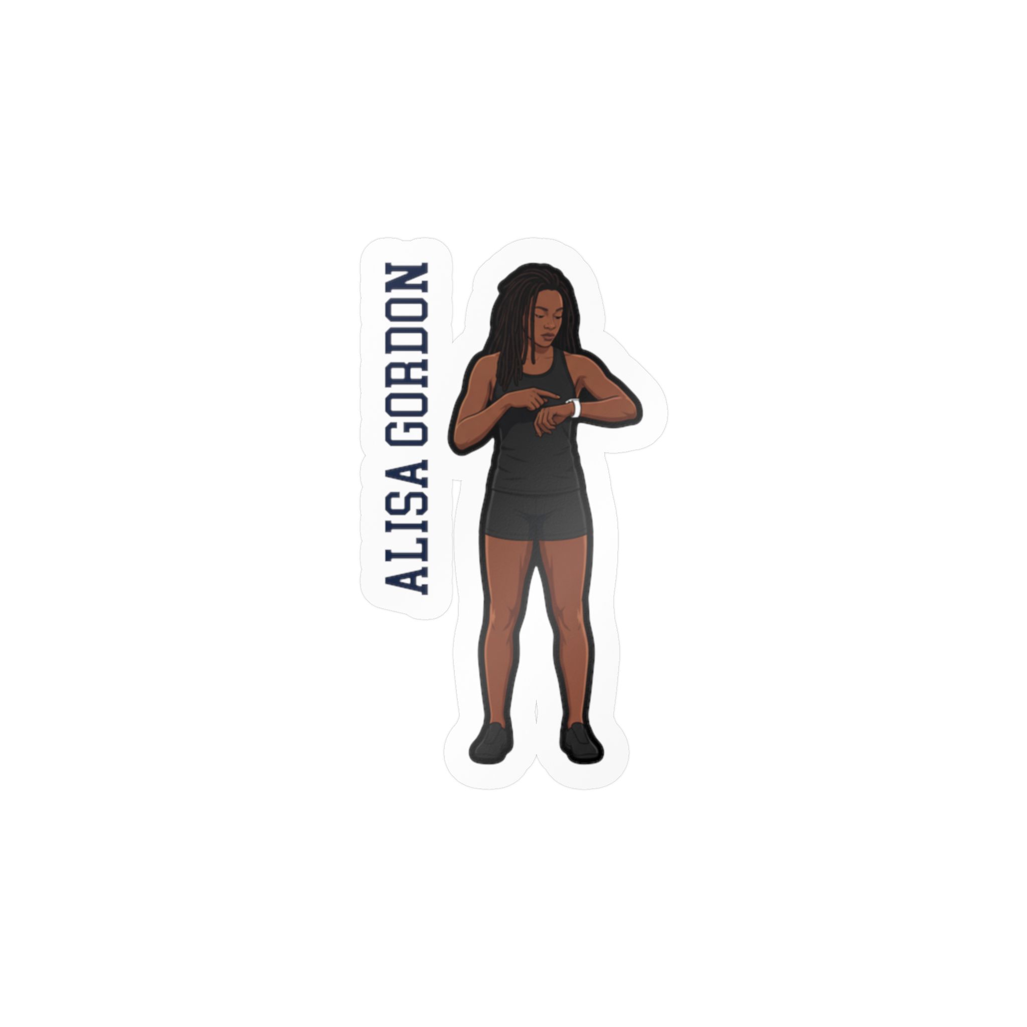 Vinyl Sticker — character_name_vertical in Classic