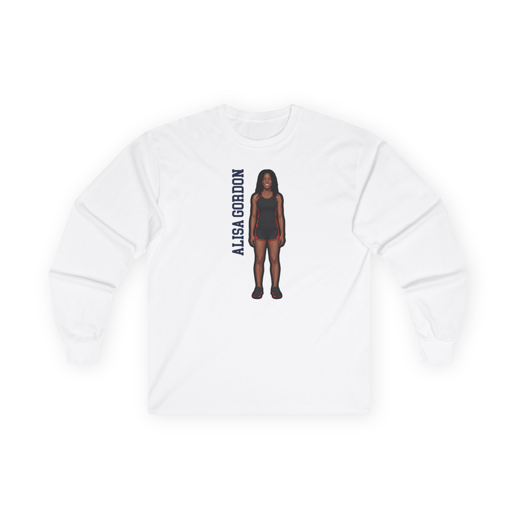 Long Sleeve Tee — character_name_vertical in White