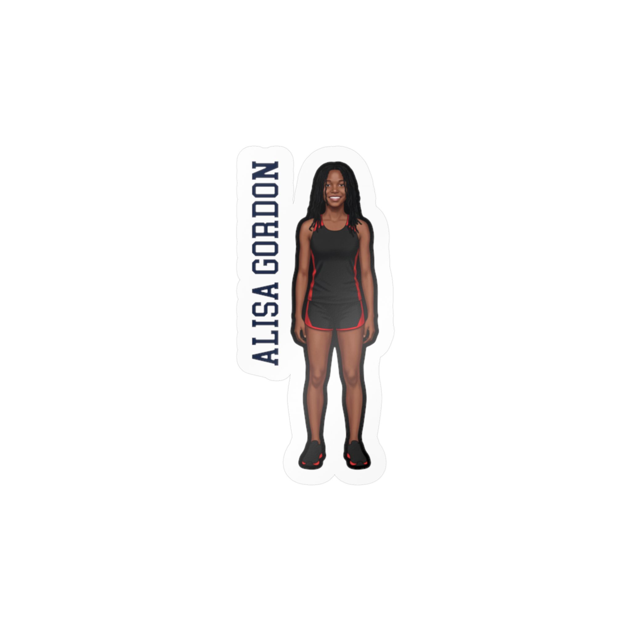 Vinyl Sticker — character_name_vertical in Classic
