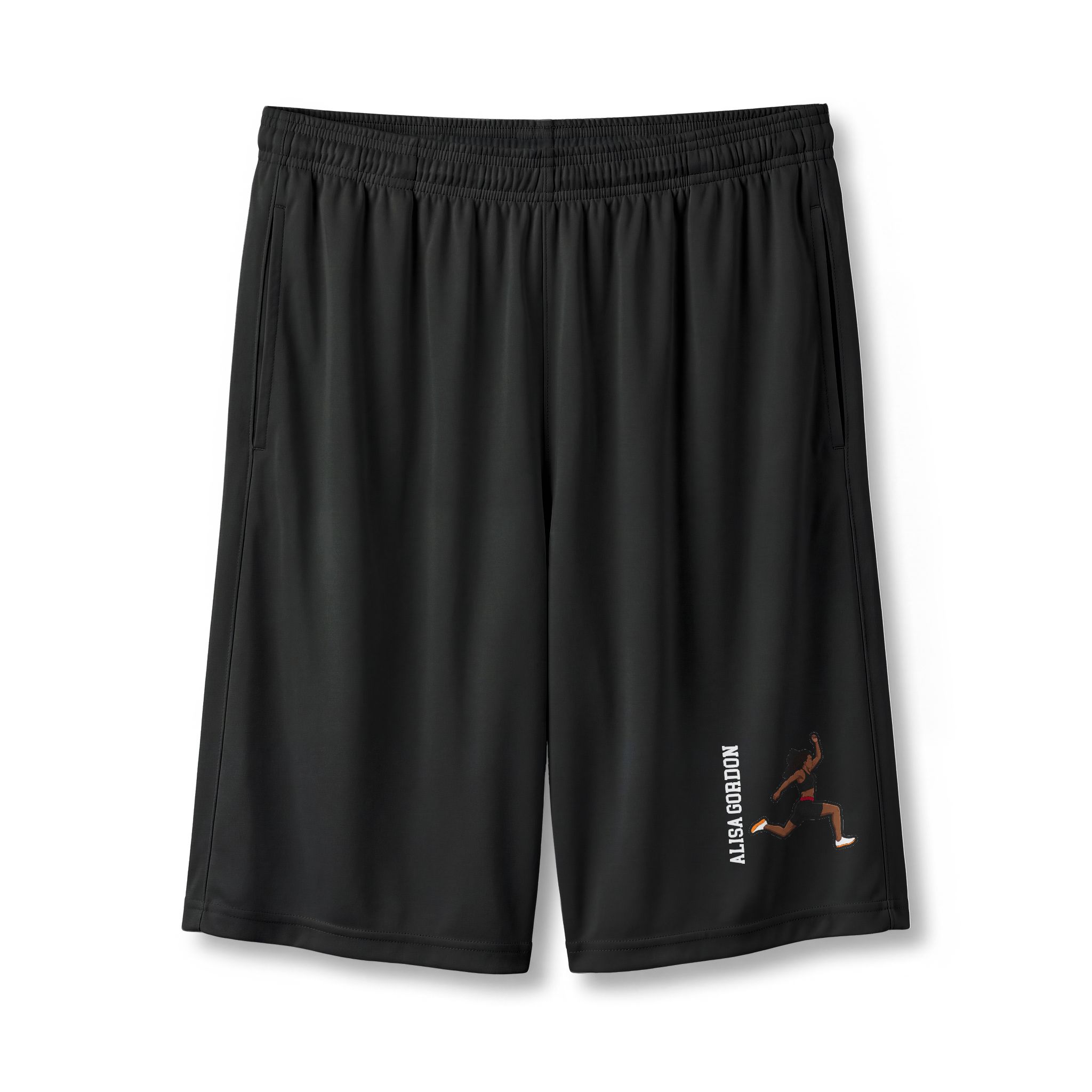 Shorts — character_name_vertical in Black