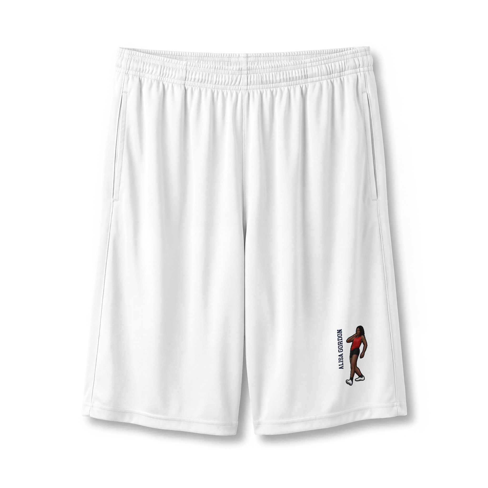 Shorts — character_name_vertical in White