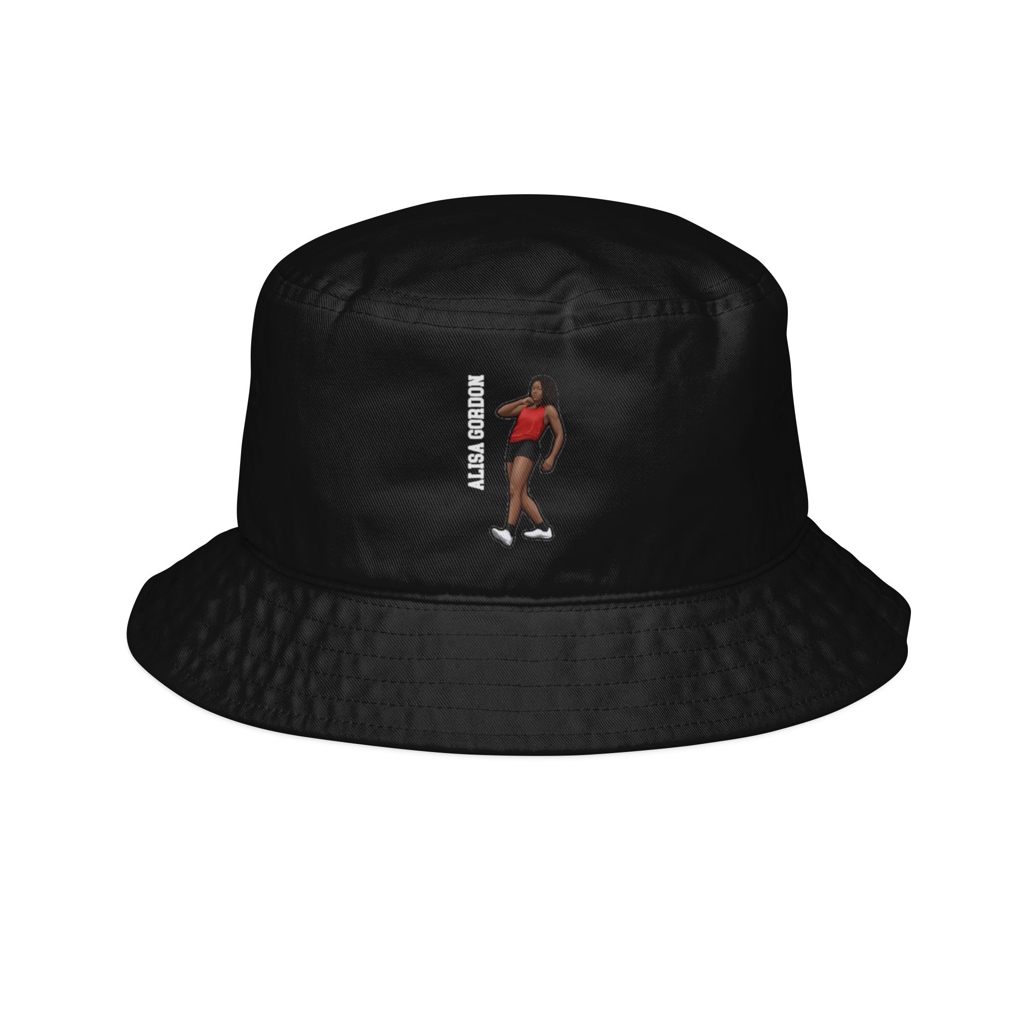Bucket Hat — character_name_vertical in Black