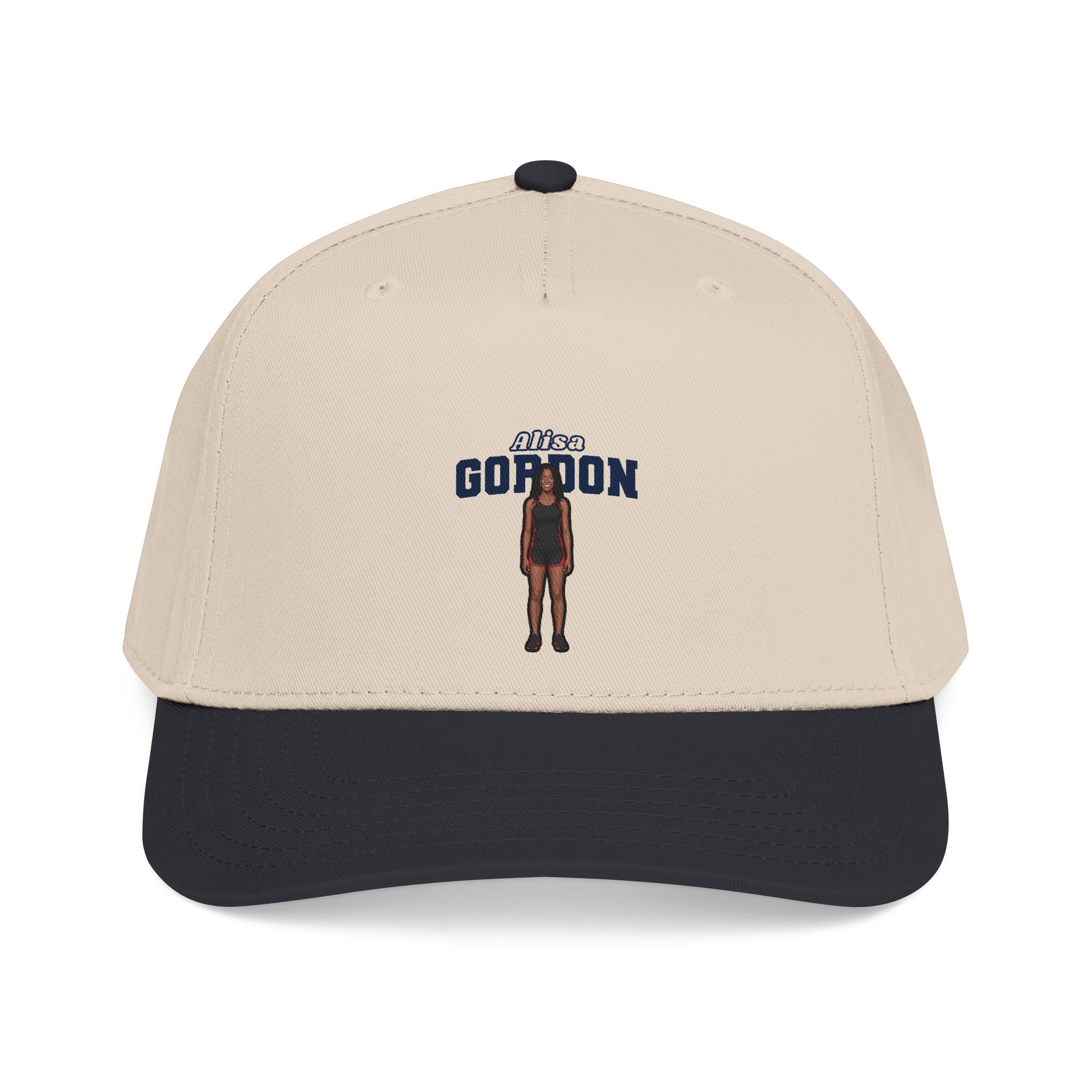 Baseball Cap — character_name_arch in Black / Natural
