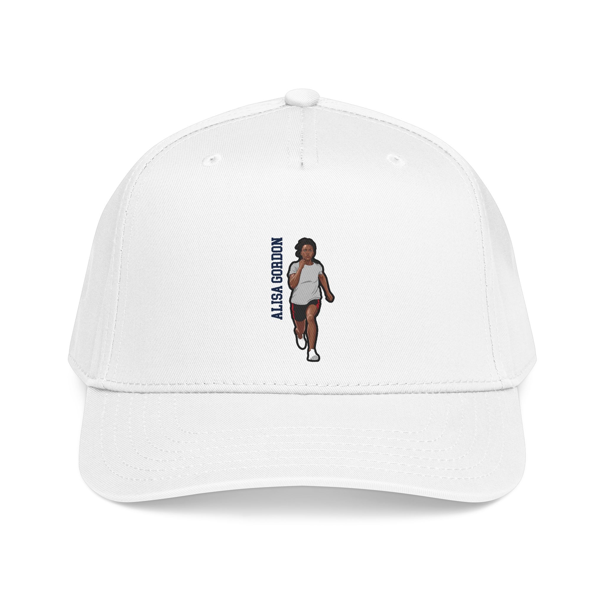 Baseball Cap — character_name_vertical in White
