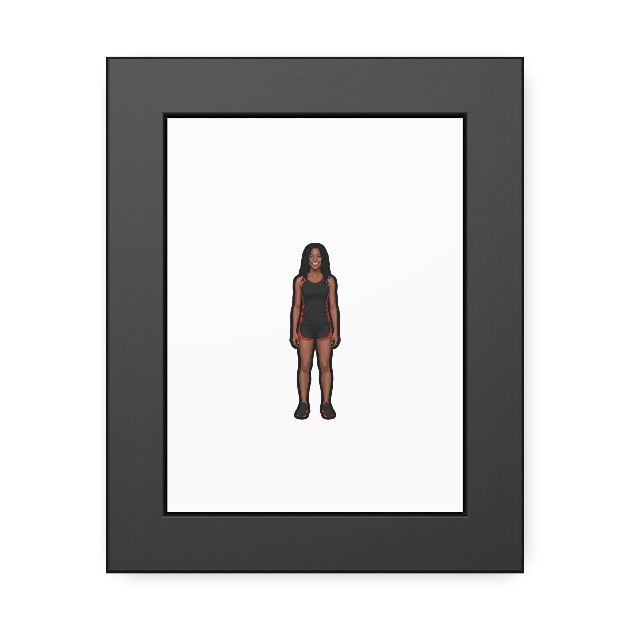 Framed Poster — character_name_arch in Black