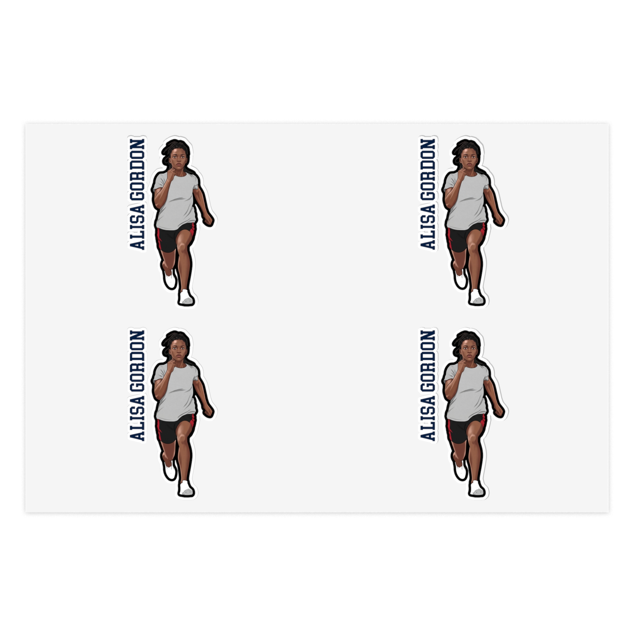 Sticker Sheet — character_name_vertical in Classic