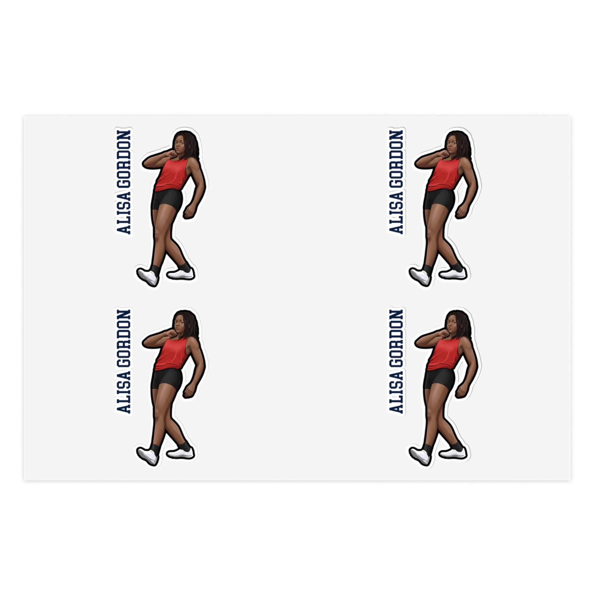 Sticker Sheet — character_name_vertical in Classic