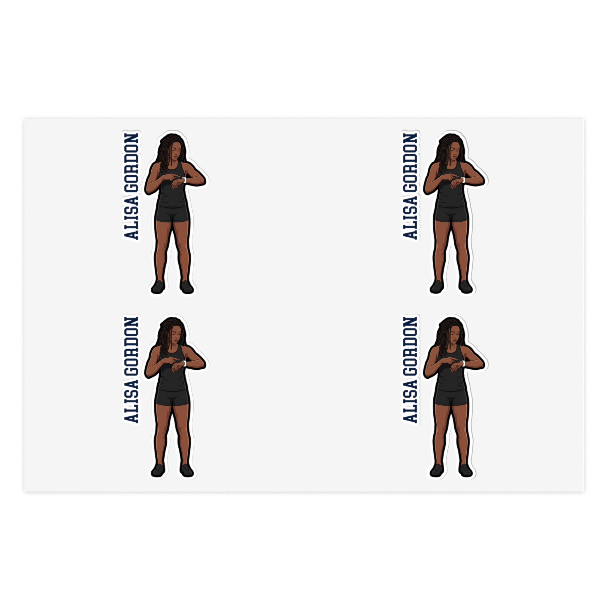 Sticker Sheet — character_name_vertical in Classic