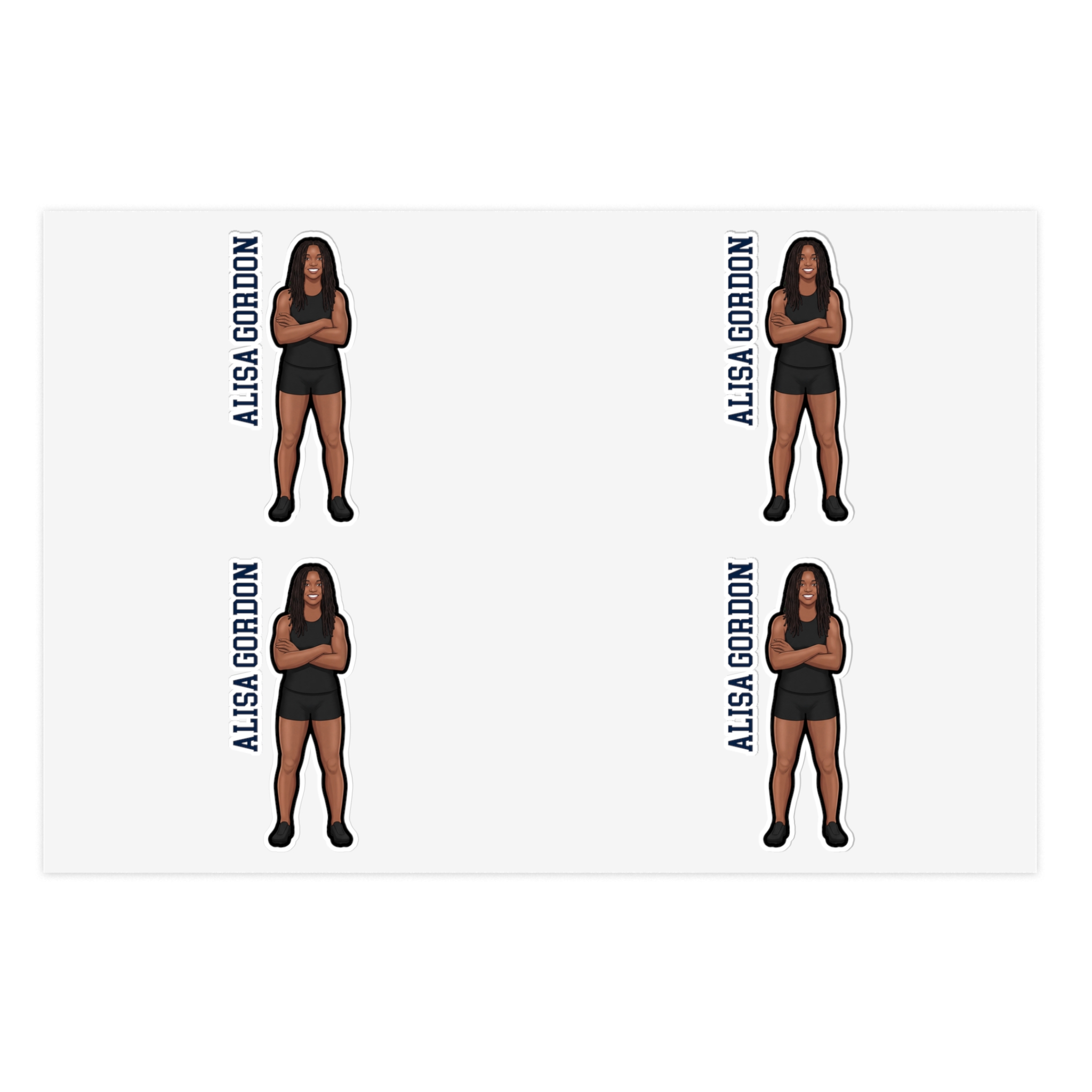 Sticker Sheet — character_name_vertical in Classic