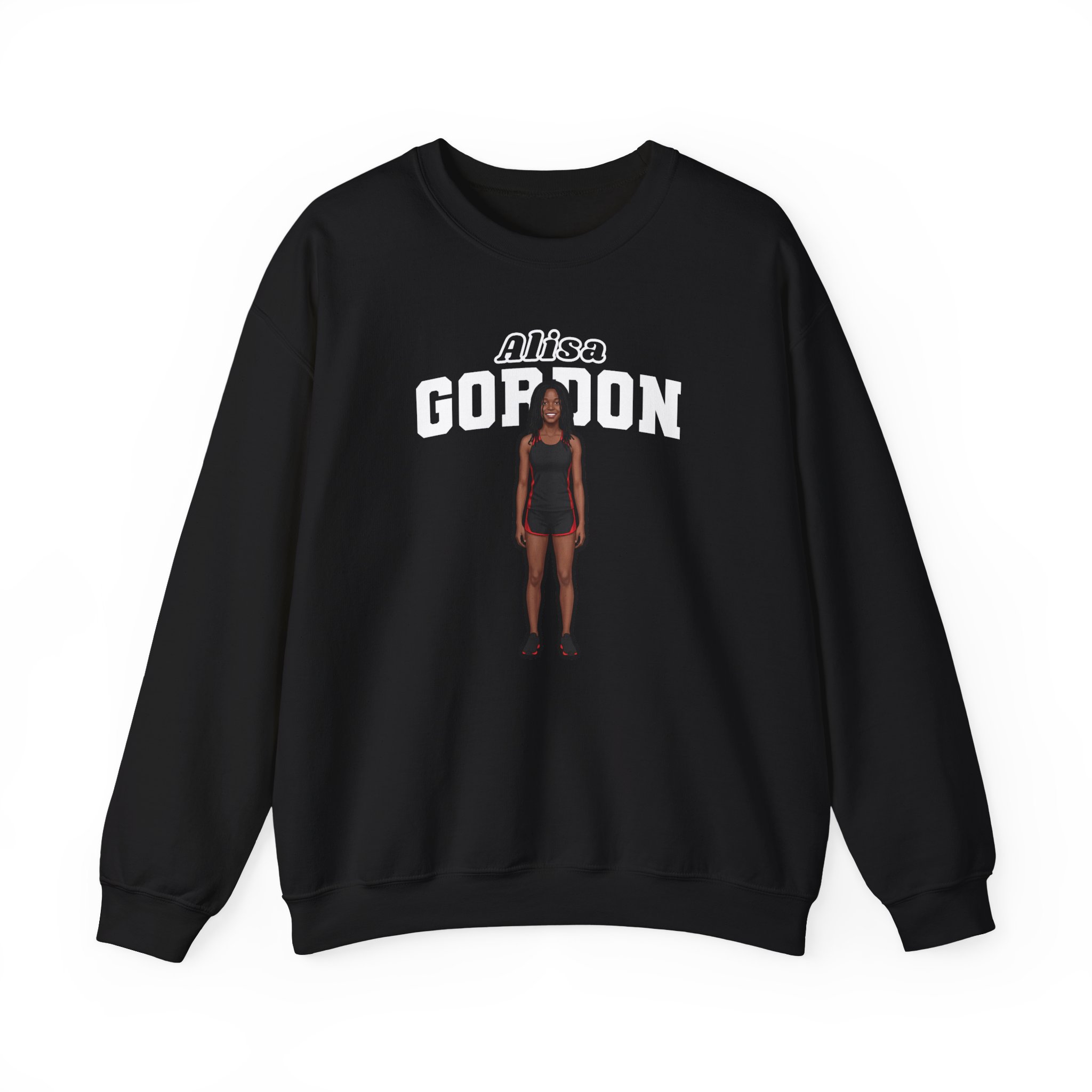 Crewneck Sweatshirt — character_name_arch in Black