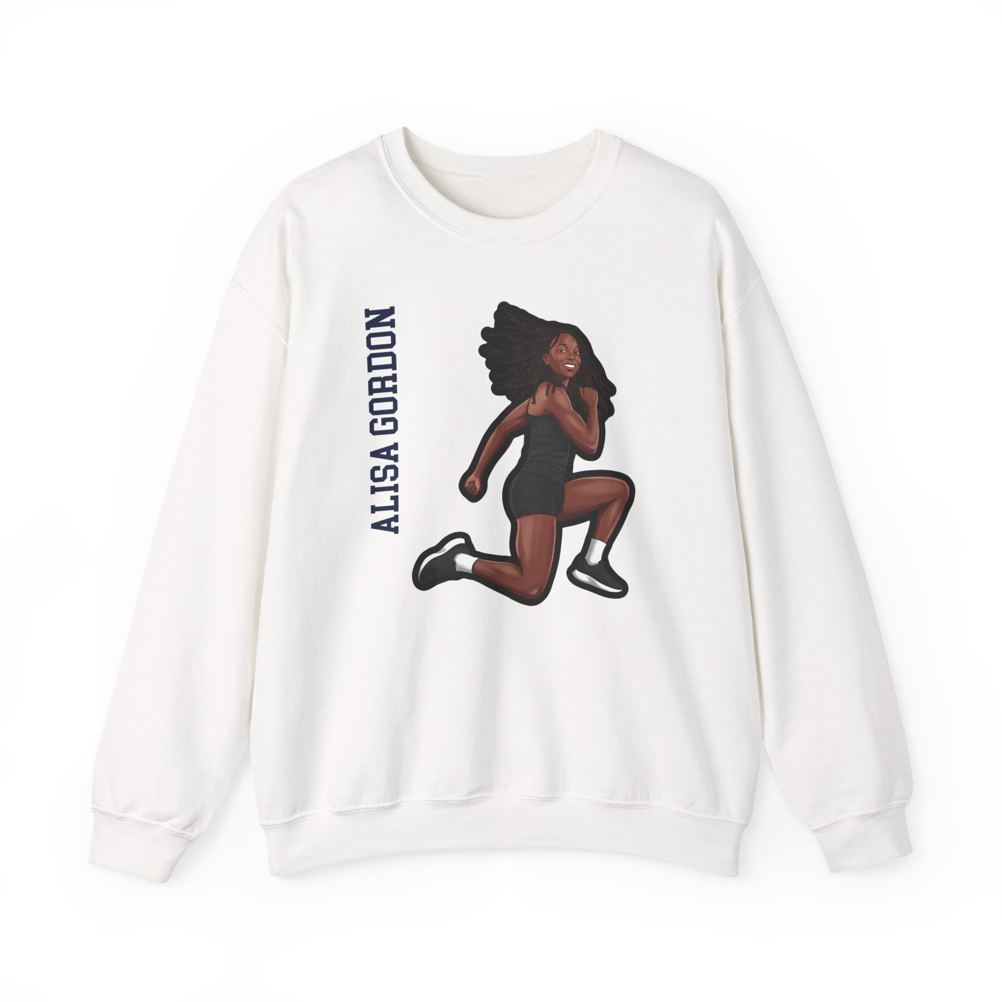 Crewneck Sweatshirt — character_name_vertical in White