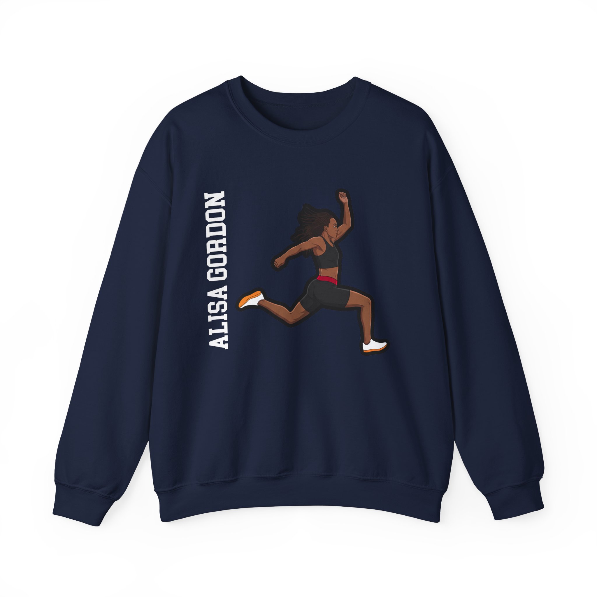 Crewneck Sweatshirt — character_name_vertical in Navy