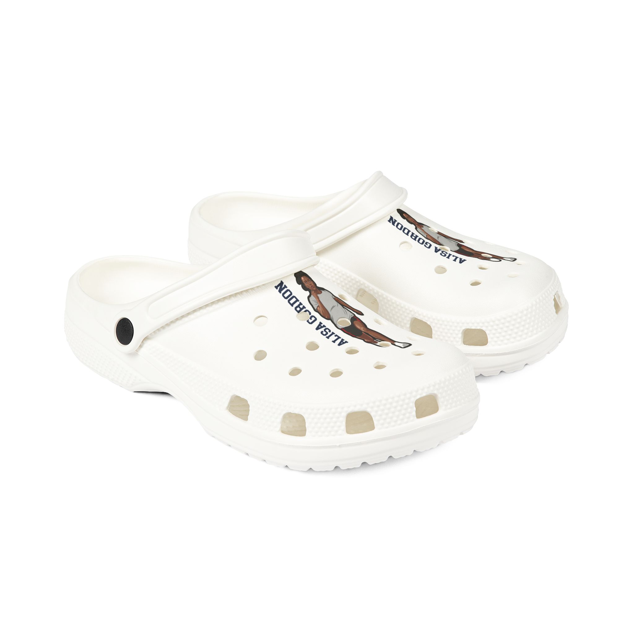 Rubber Clogs — character_name_vertical in White