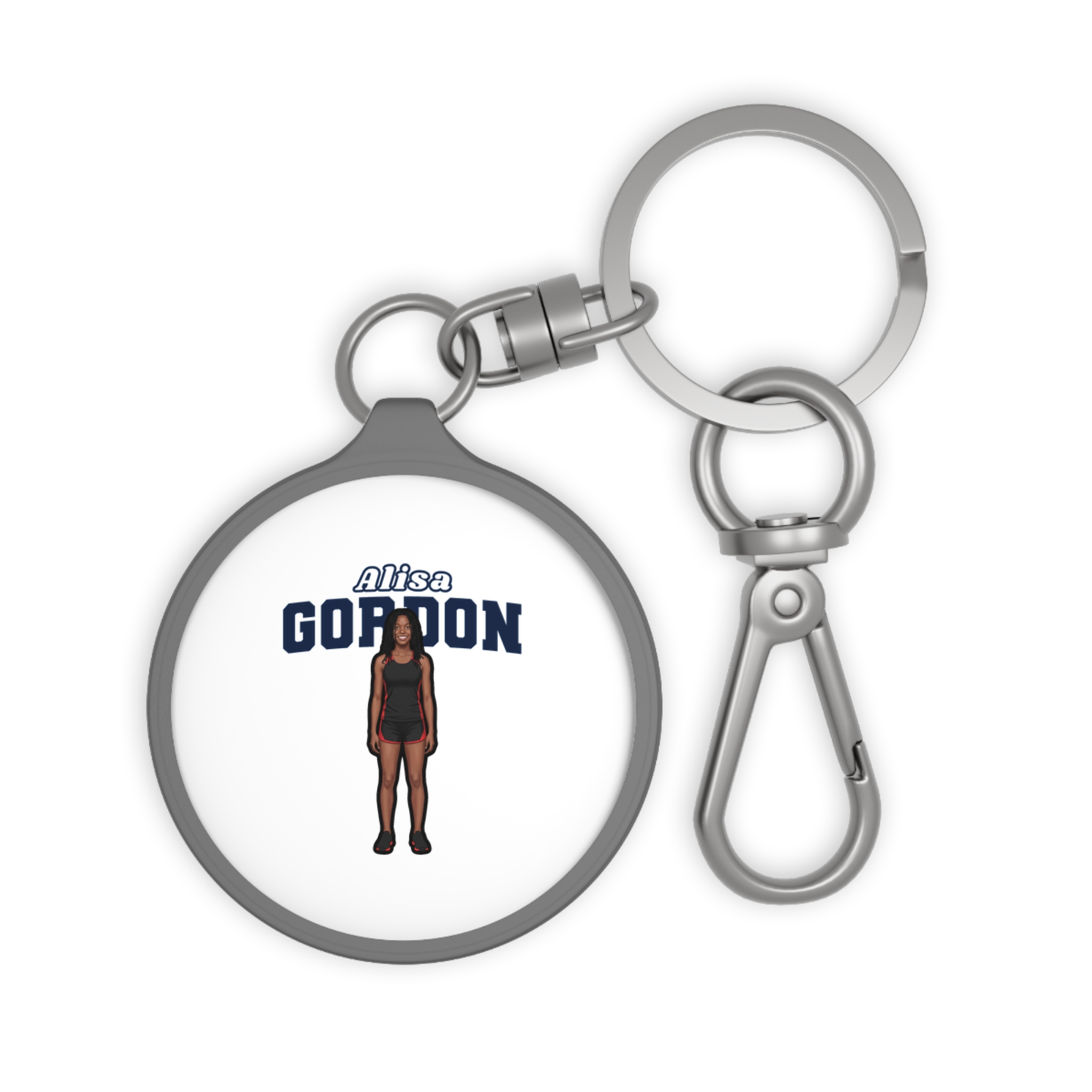 Keychain — character_name_arch in Grey