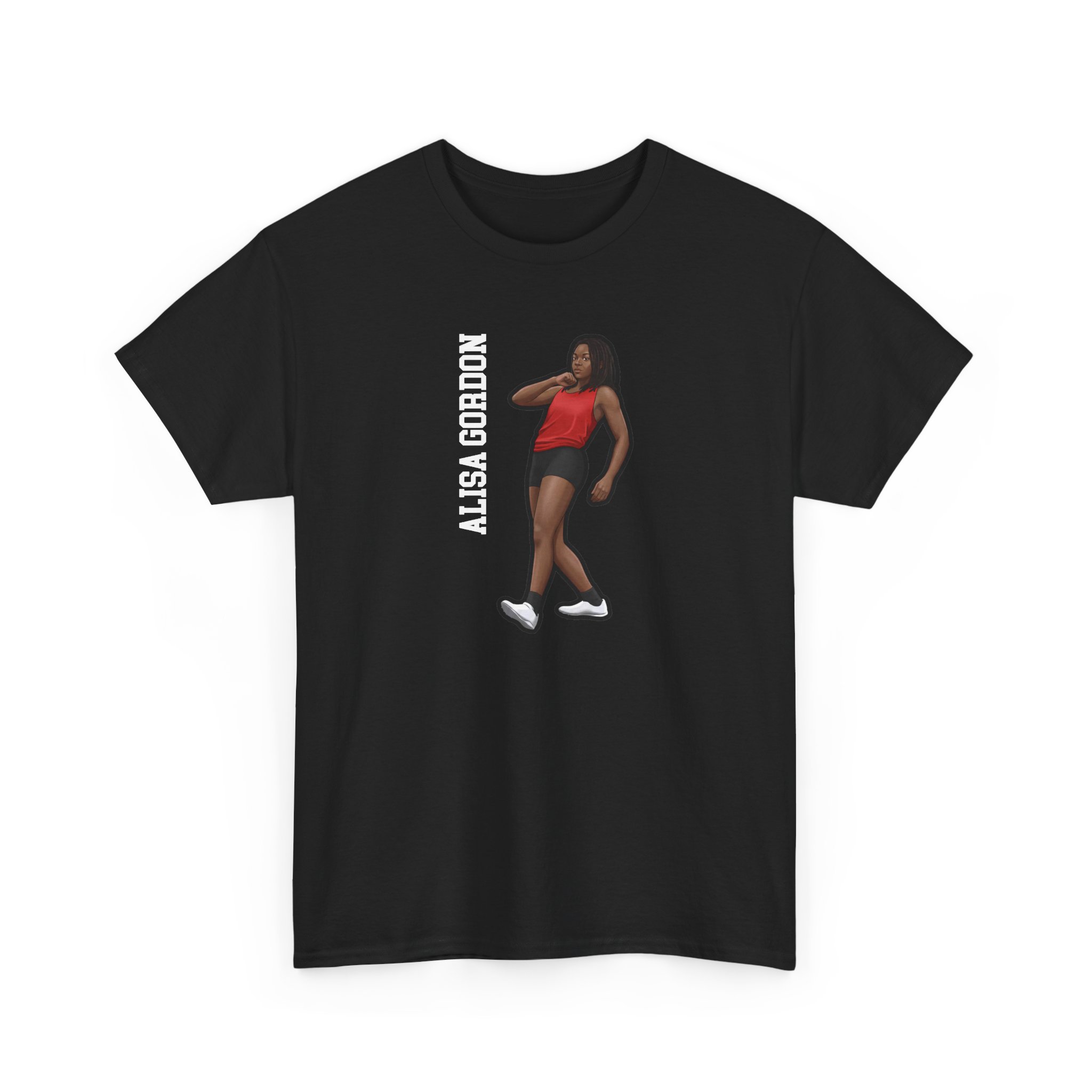 Tee — character_name_vertical in Black