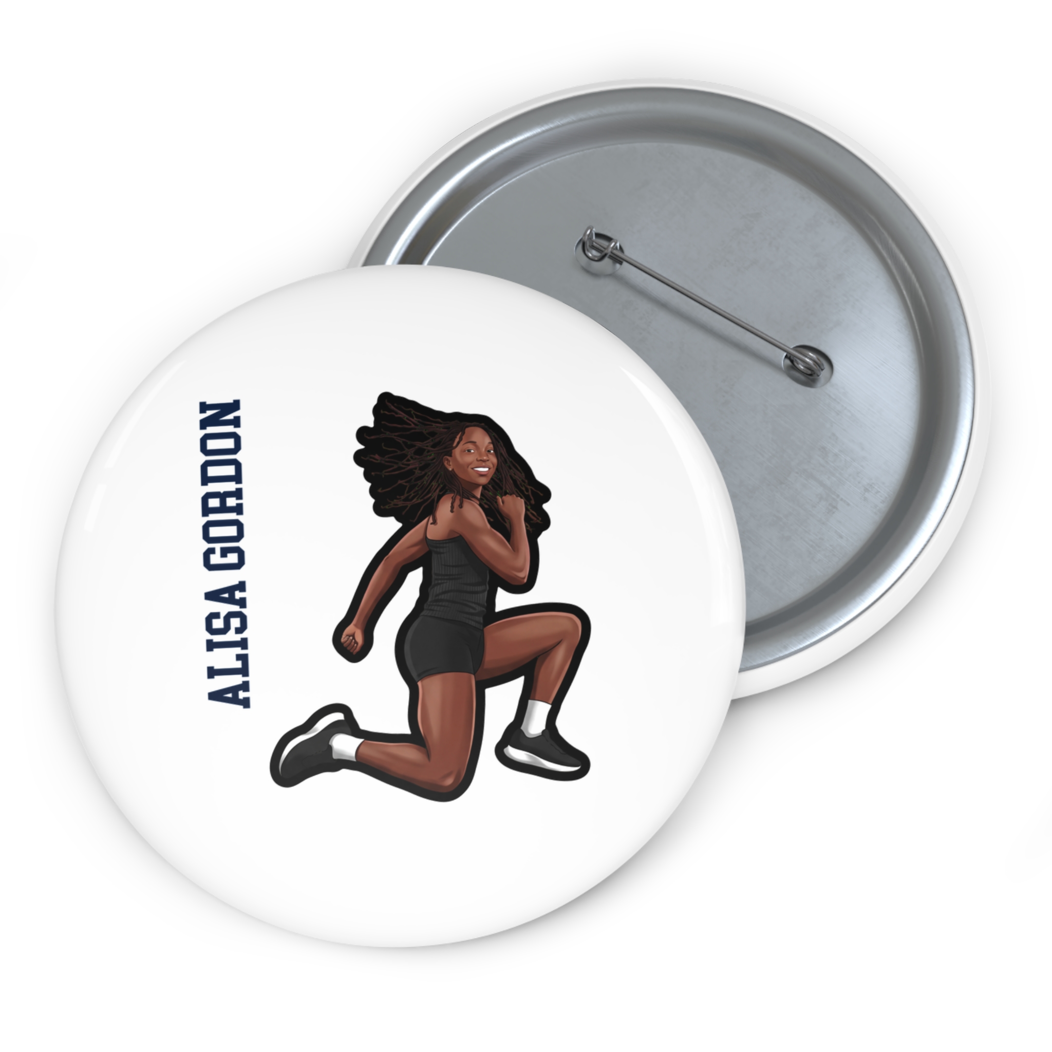 Game Day Pin — character_name_vertical in Classic