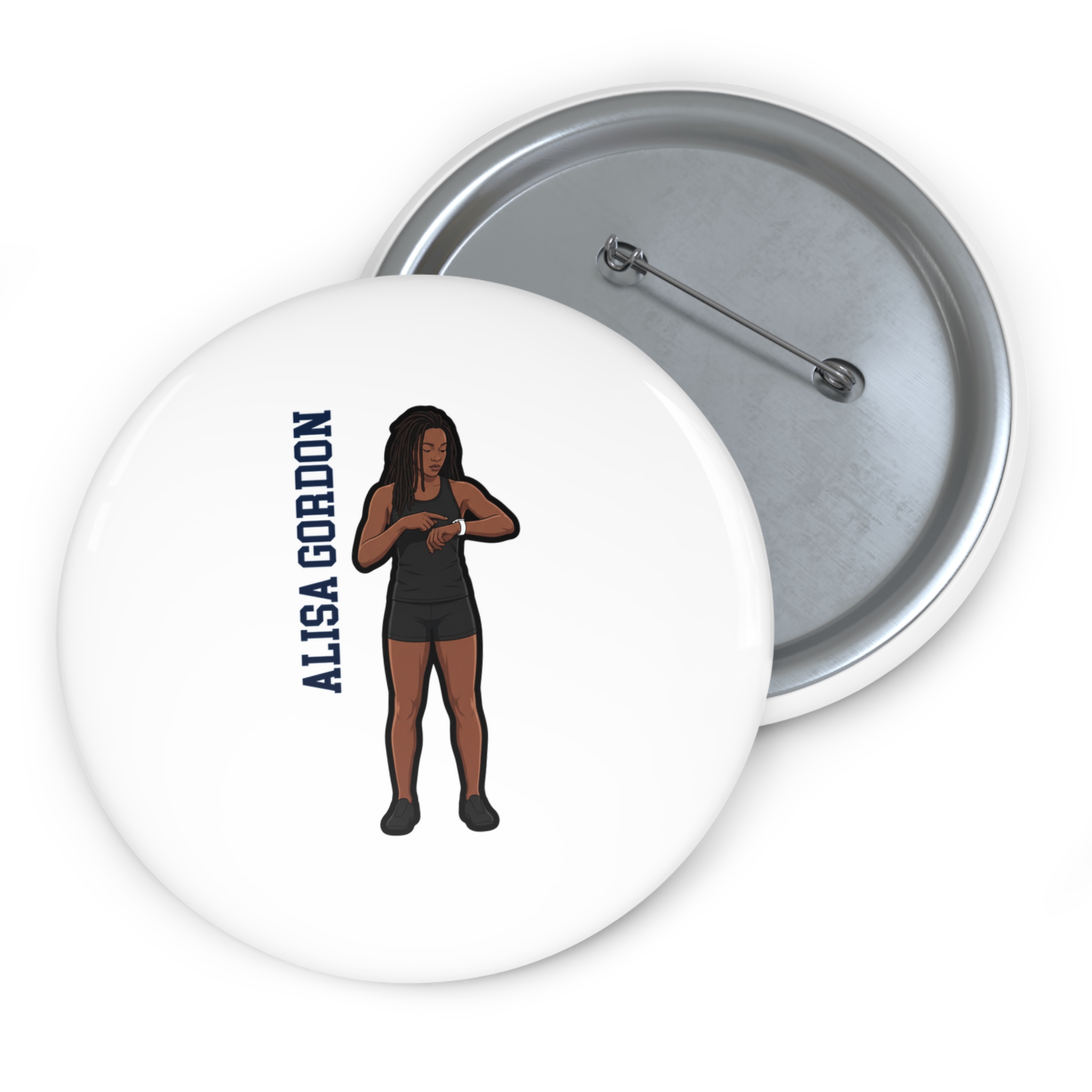 Game Day Pin — character_name_vertical in Classic