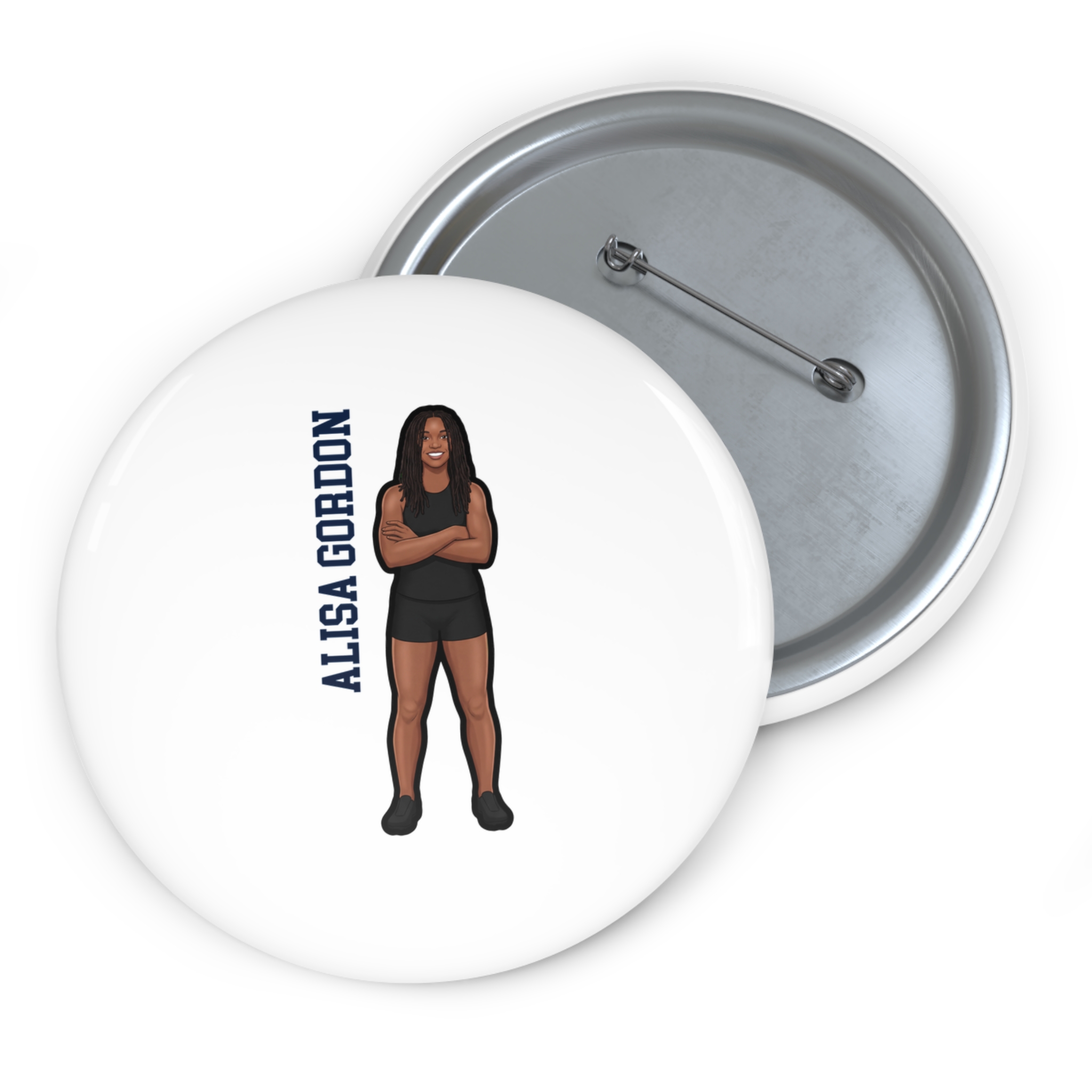 Game Day Pin — character_name_vertical in Classic