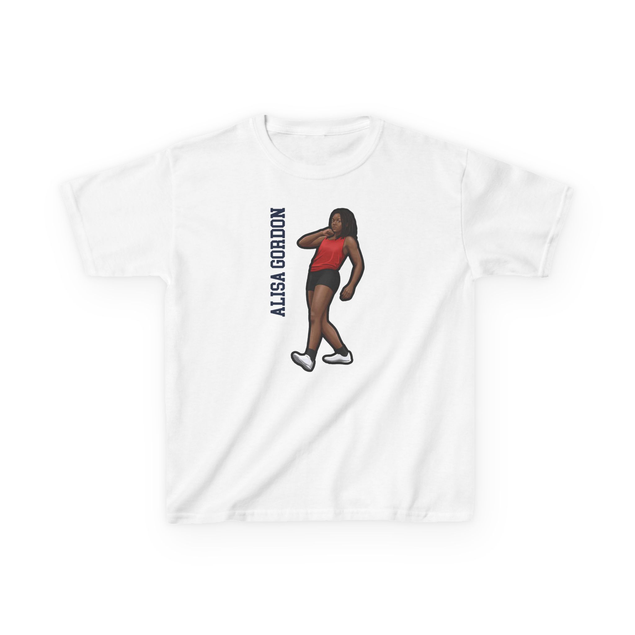Youth Tee — character_name_vertical in White
