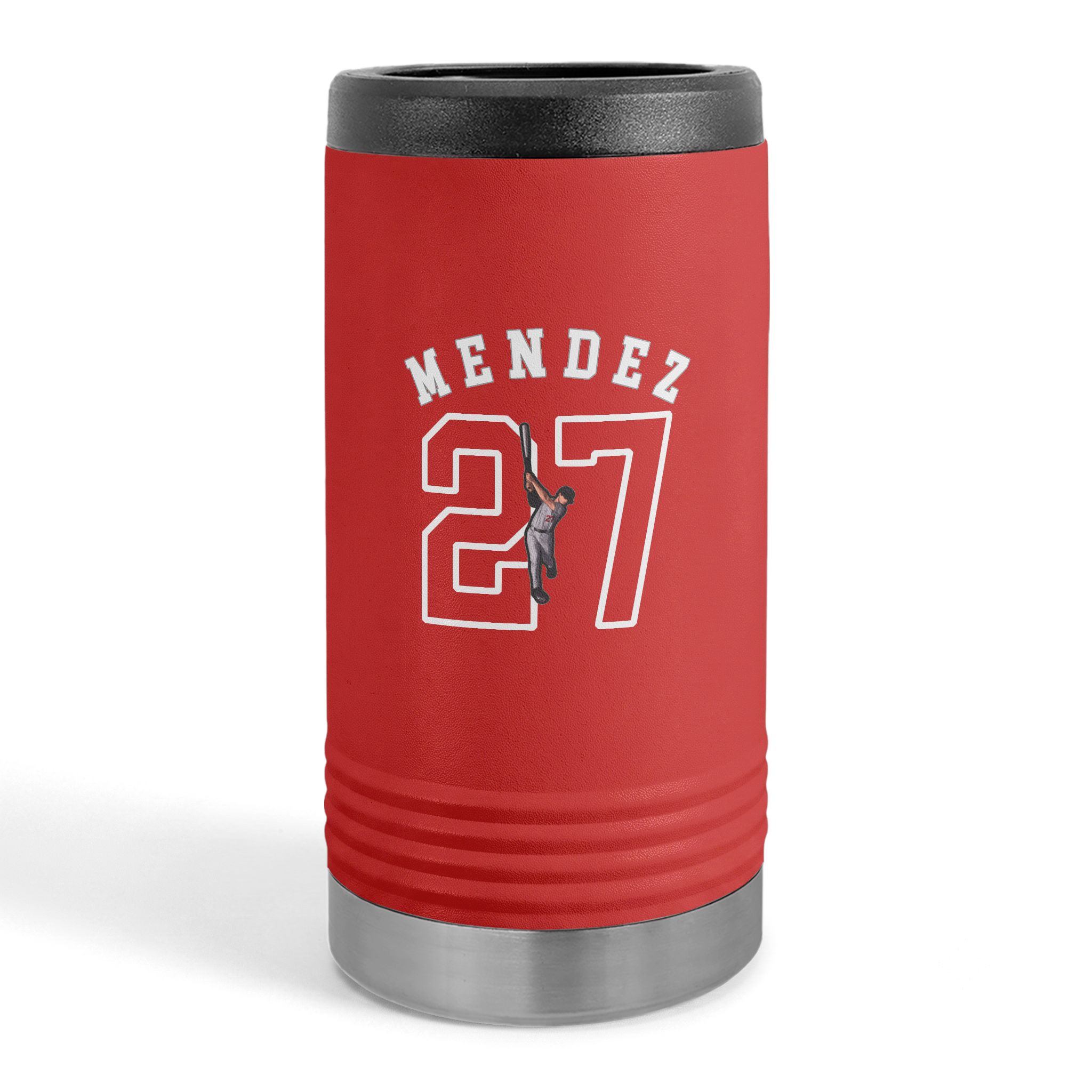 Slim Stainless Can Cooler — character_shirsey_arch in Red