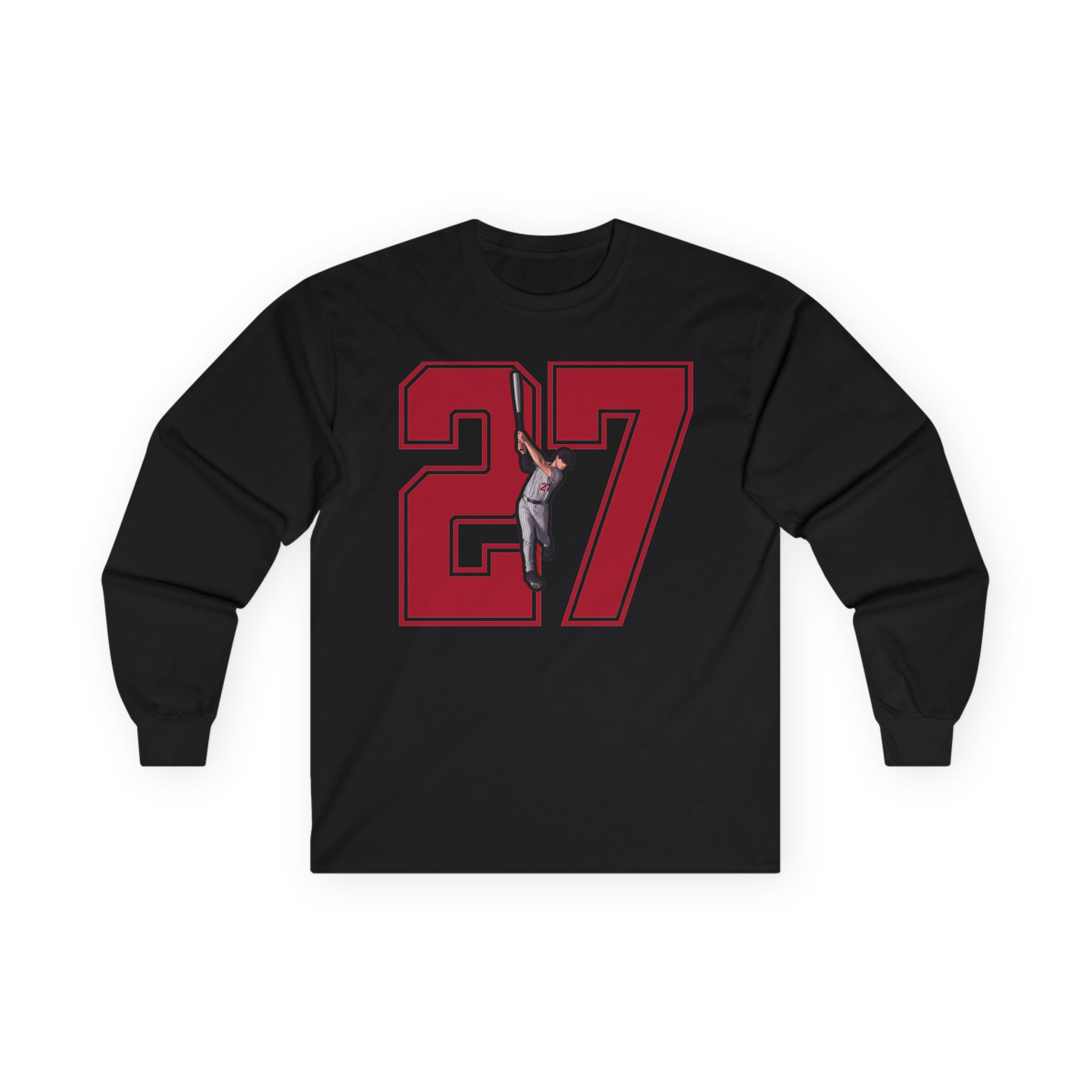 Long Sleeve Tee — character_number in Black