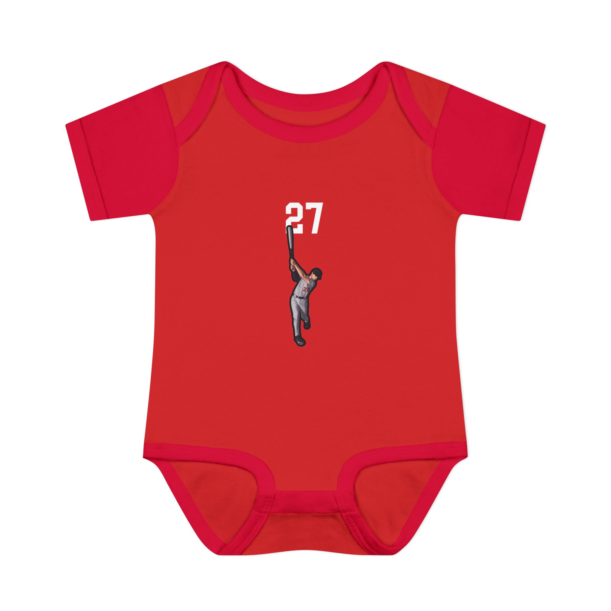 Baby Onesie — character_number_top in Red