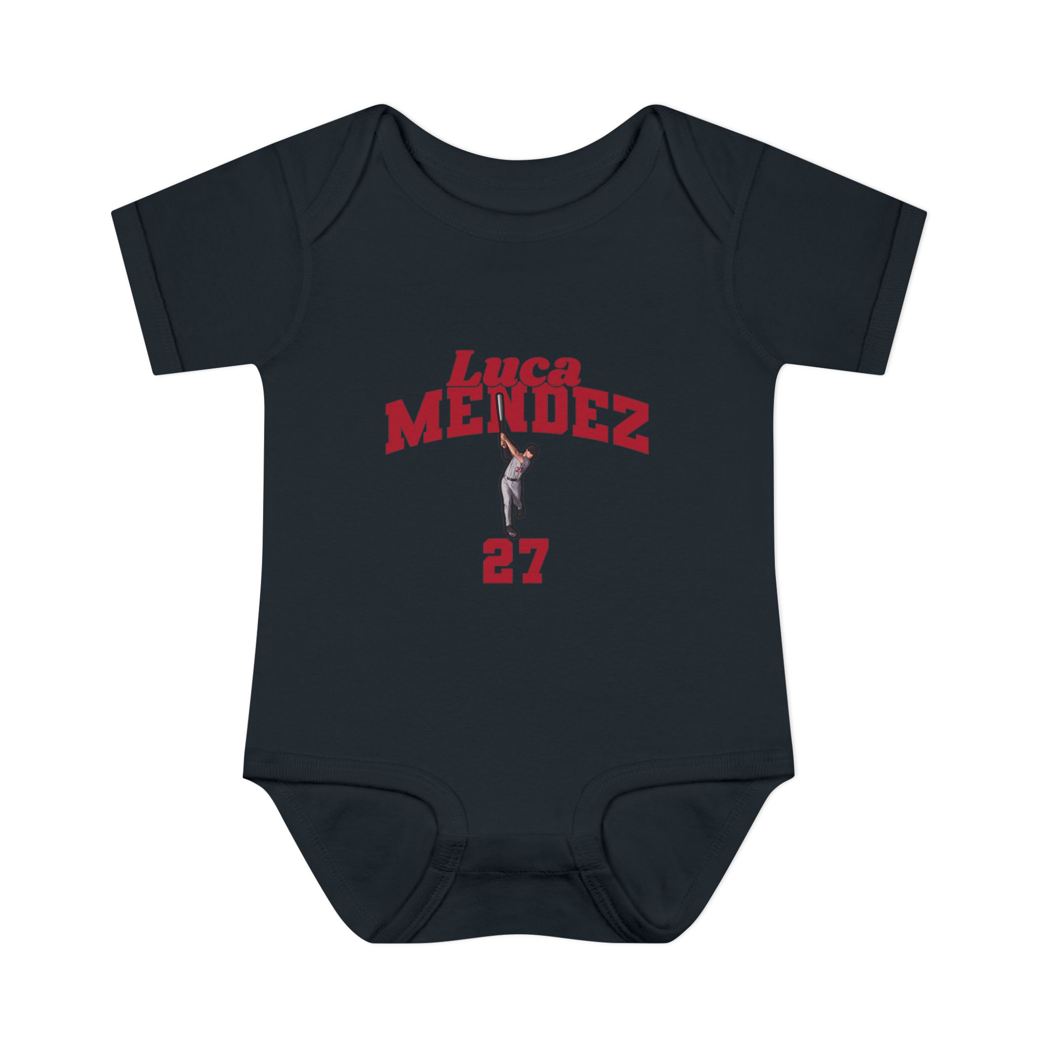 Baby Onesie — character_signature_arch in Black