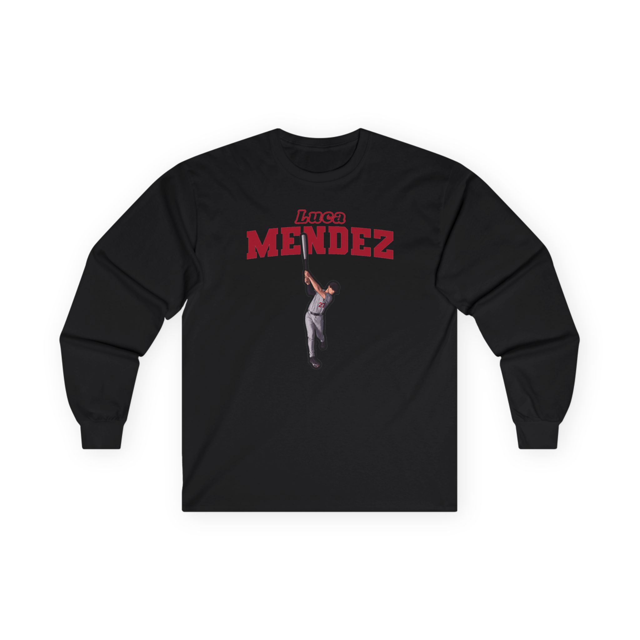 Long Sleeve Tee — character_name_arch in Black