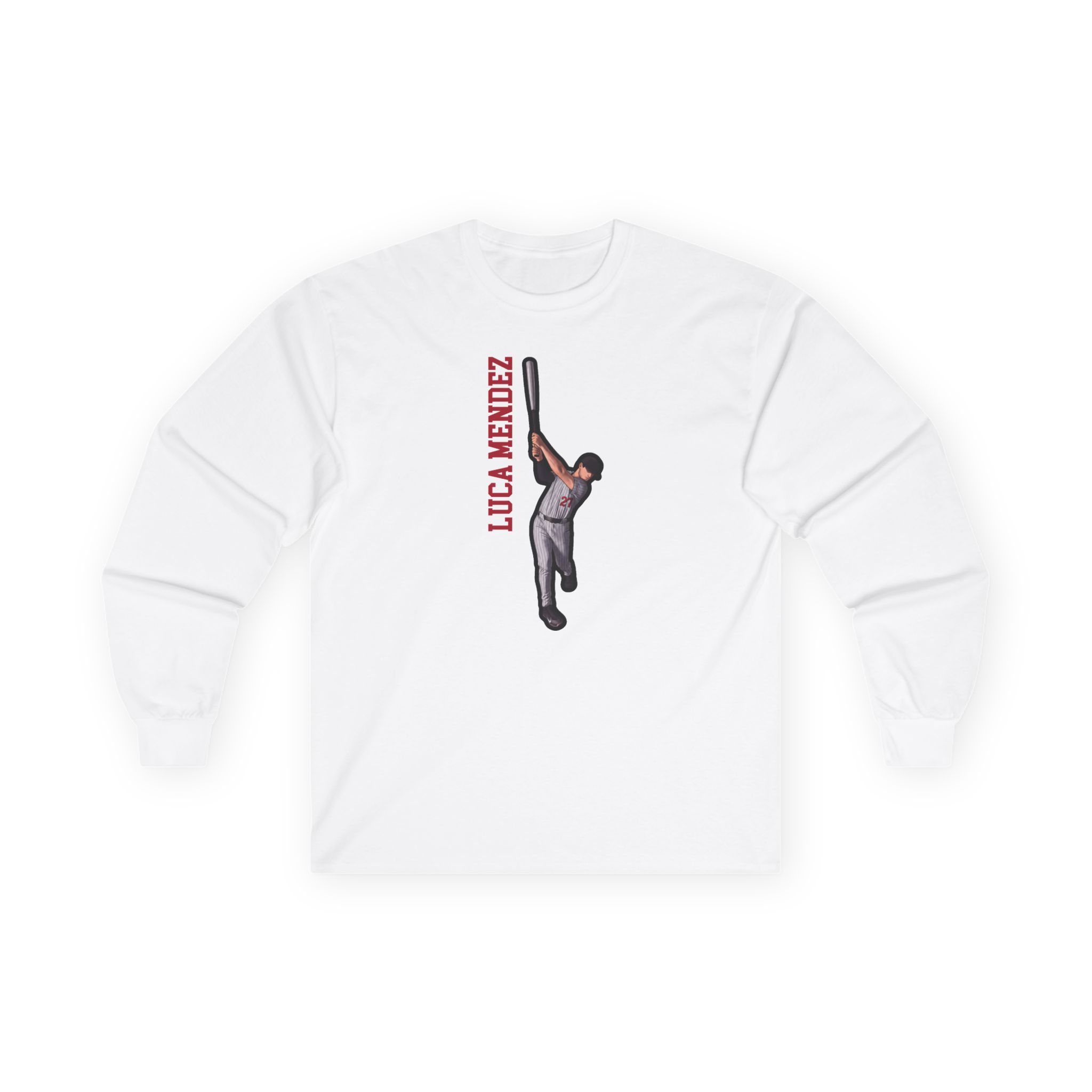 Long Sleeve Tee — character_name_vertical in White