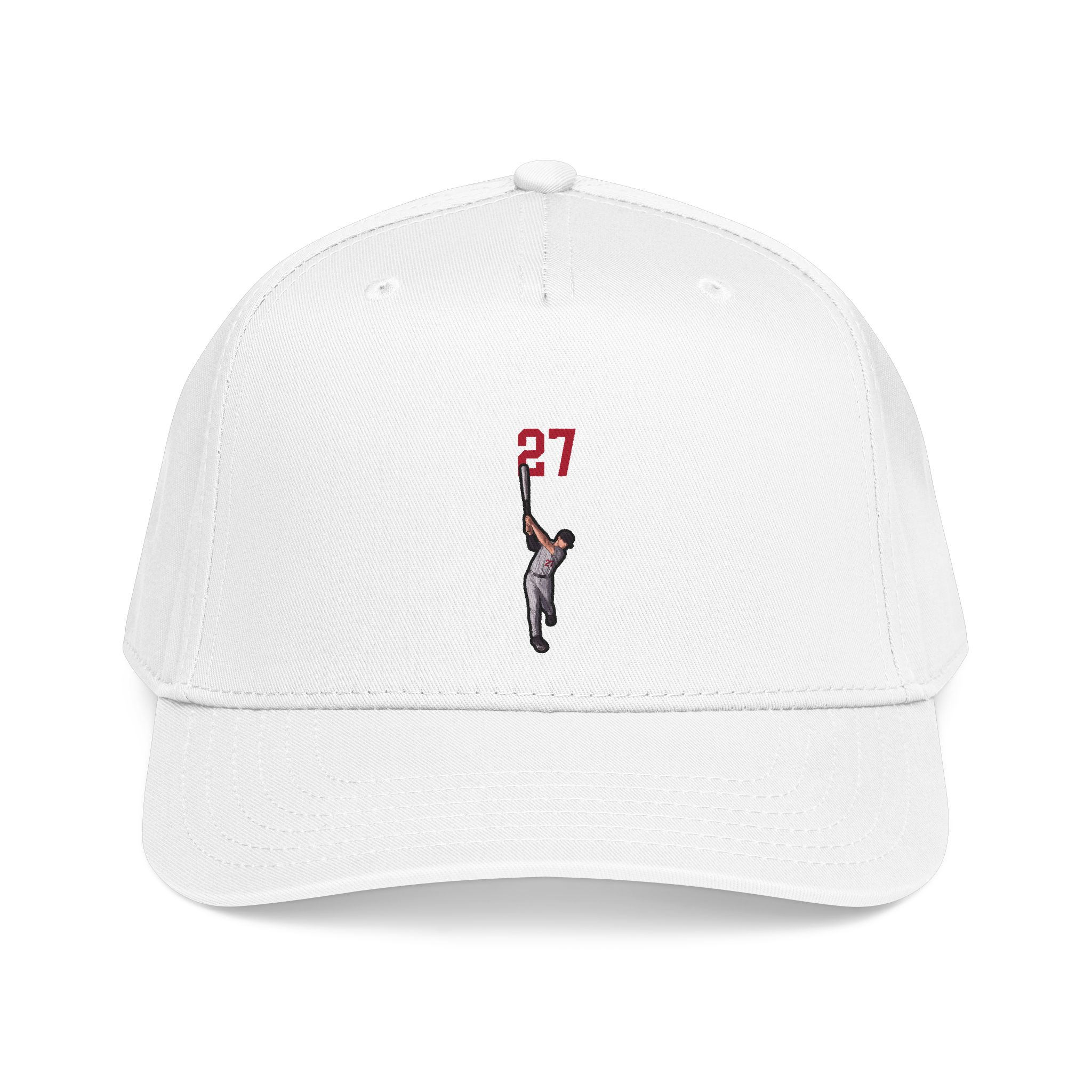 Baseball Cap — character_number_top in White