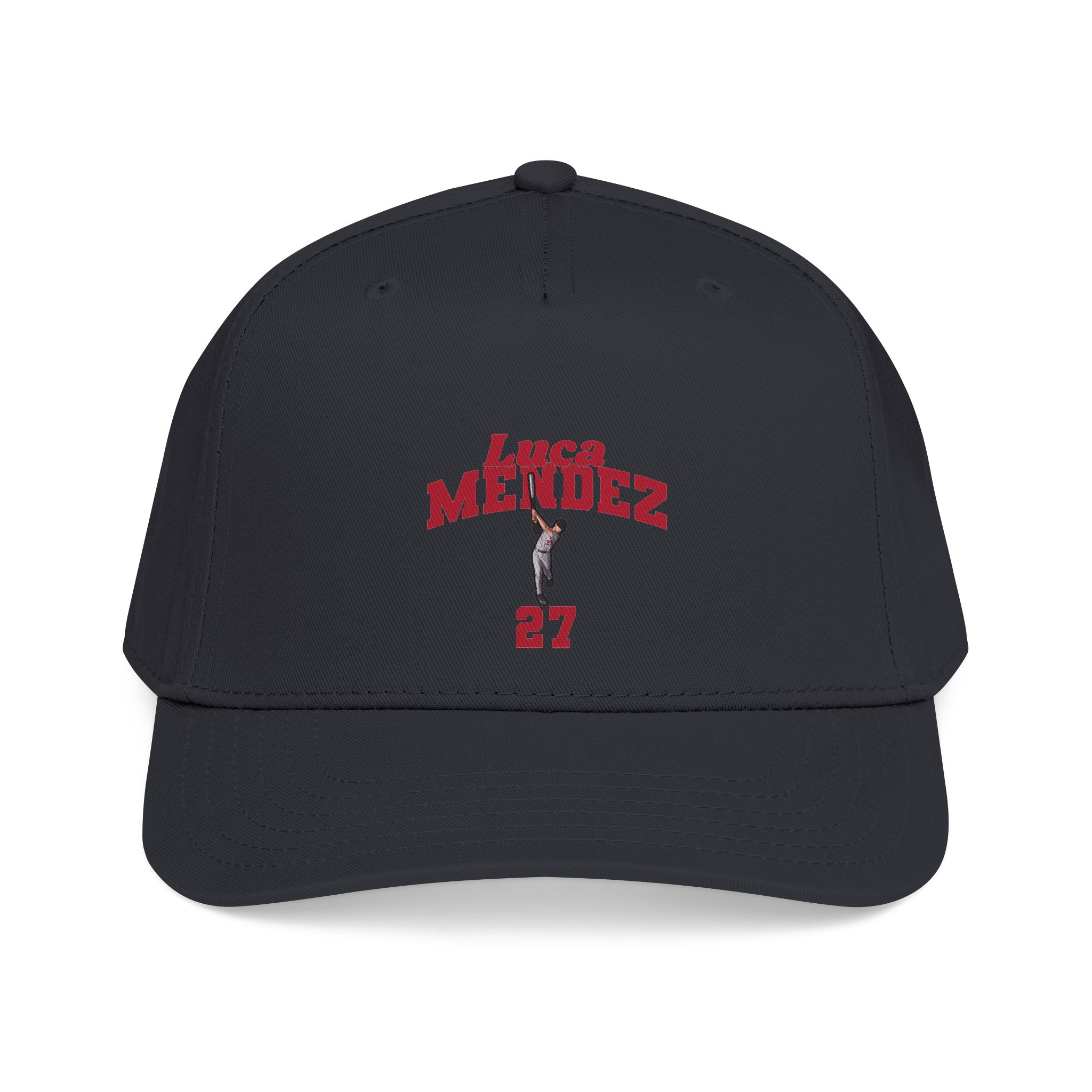 Baseball Cap — character_signature_arch in Black