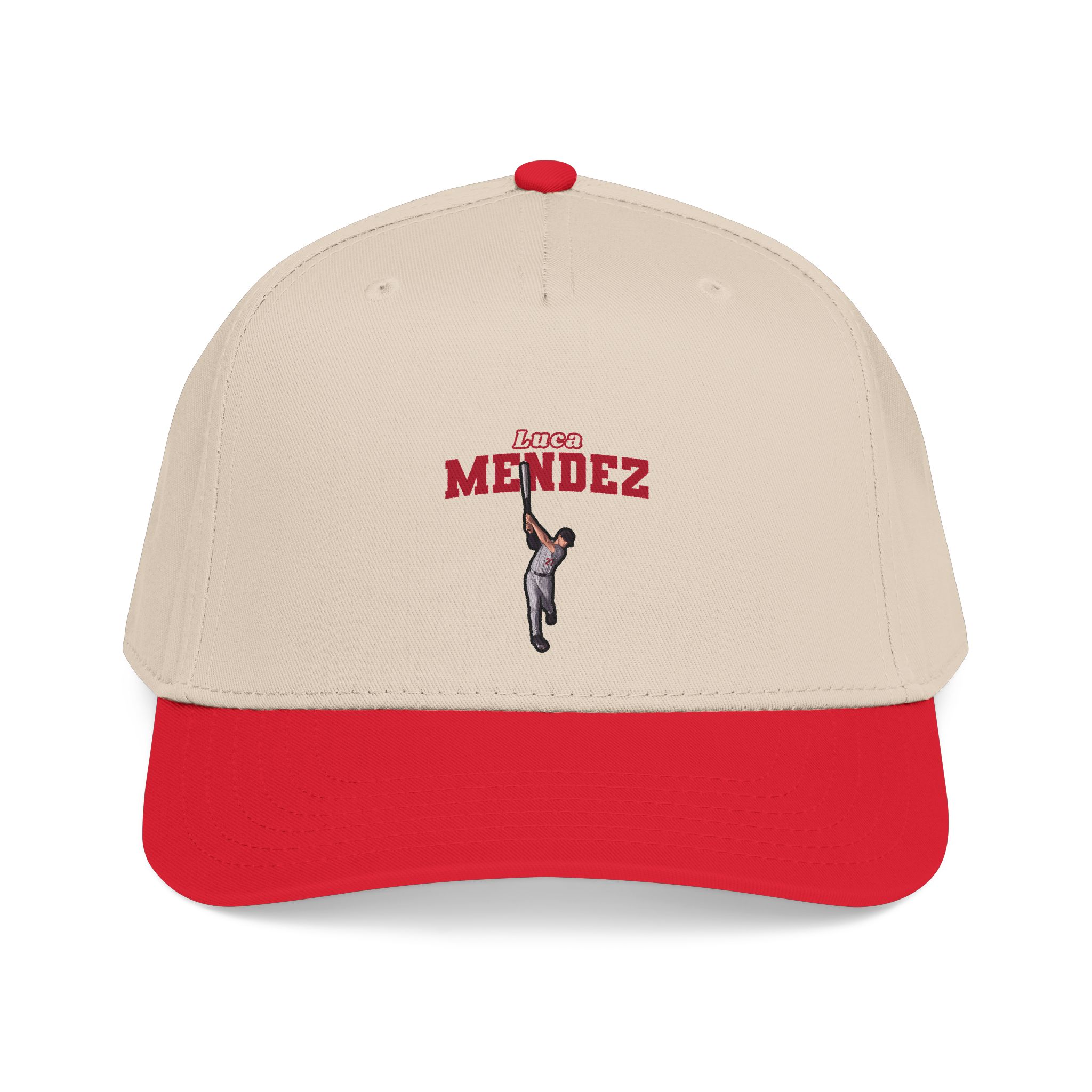 Baseball Cap — character_name_arch in Red / Natural