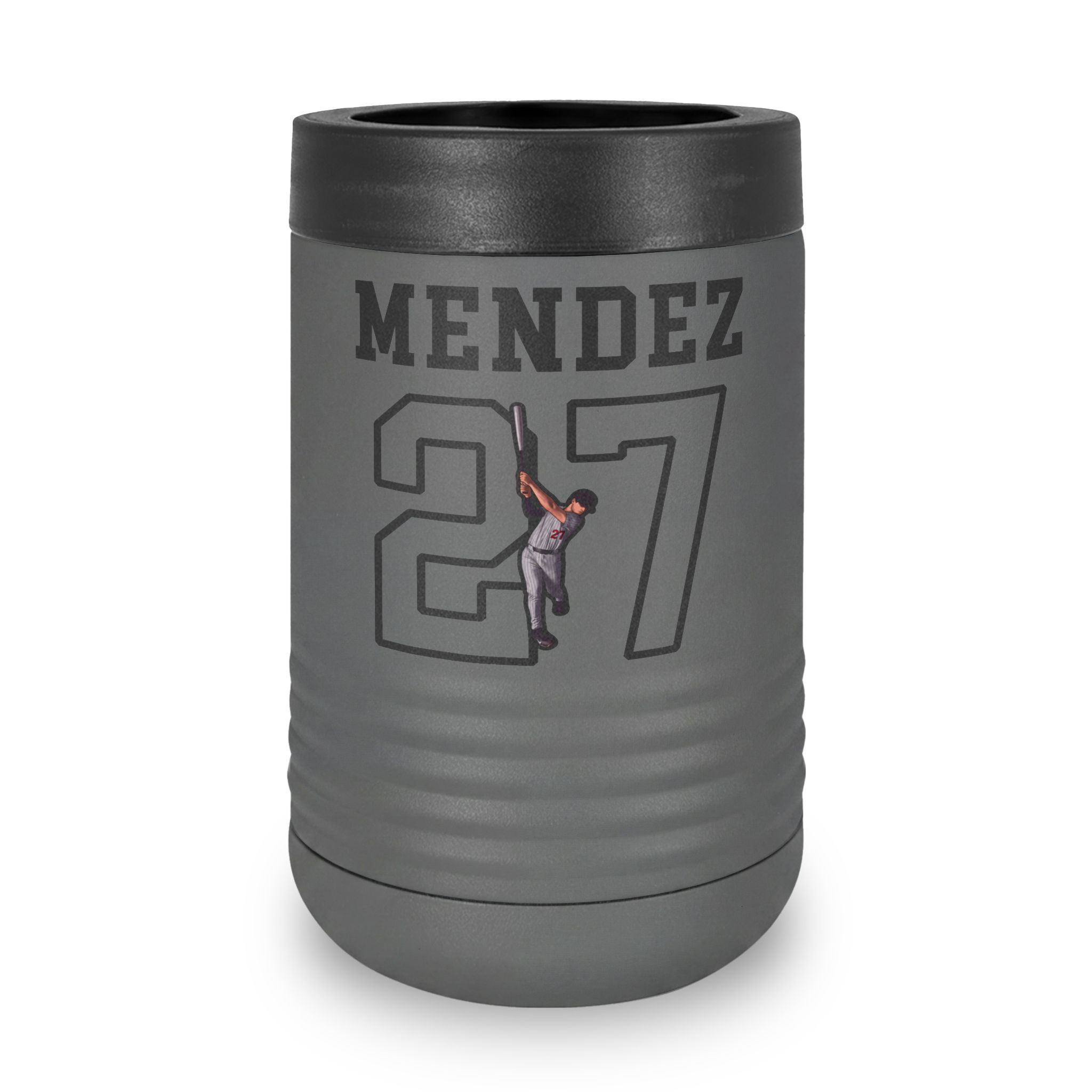 Stainless Can Cooler — character_shirsey in Grey