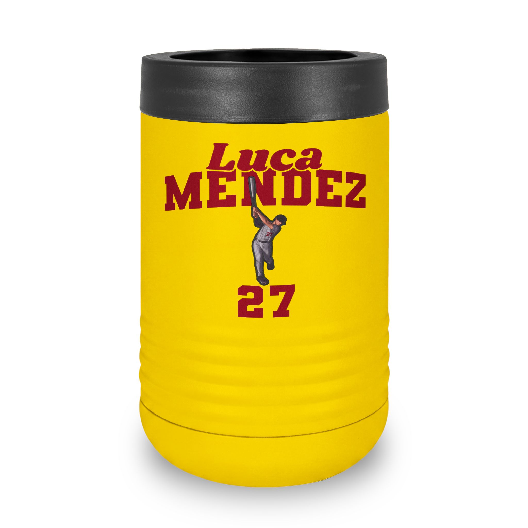 Stainless Can Cooler — character_signature_arch in Yellow