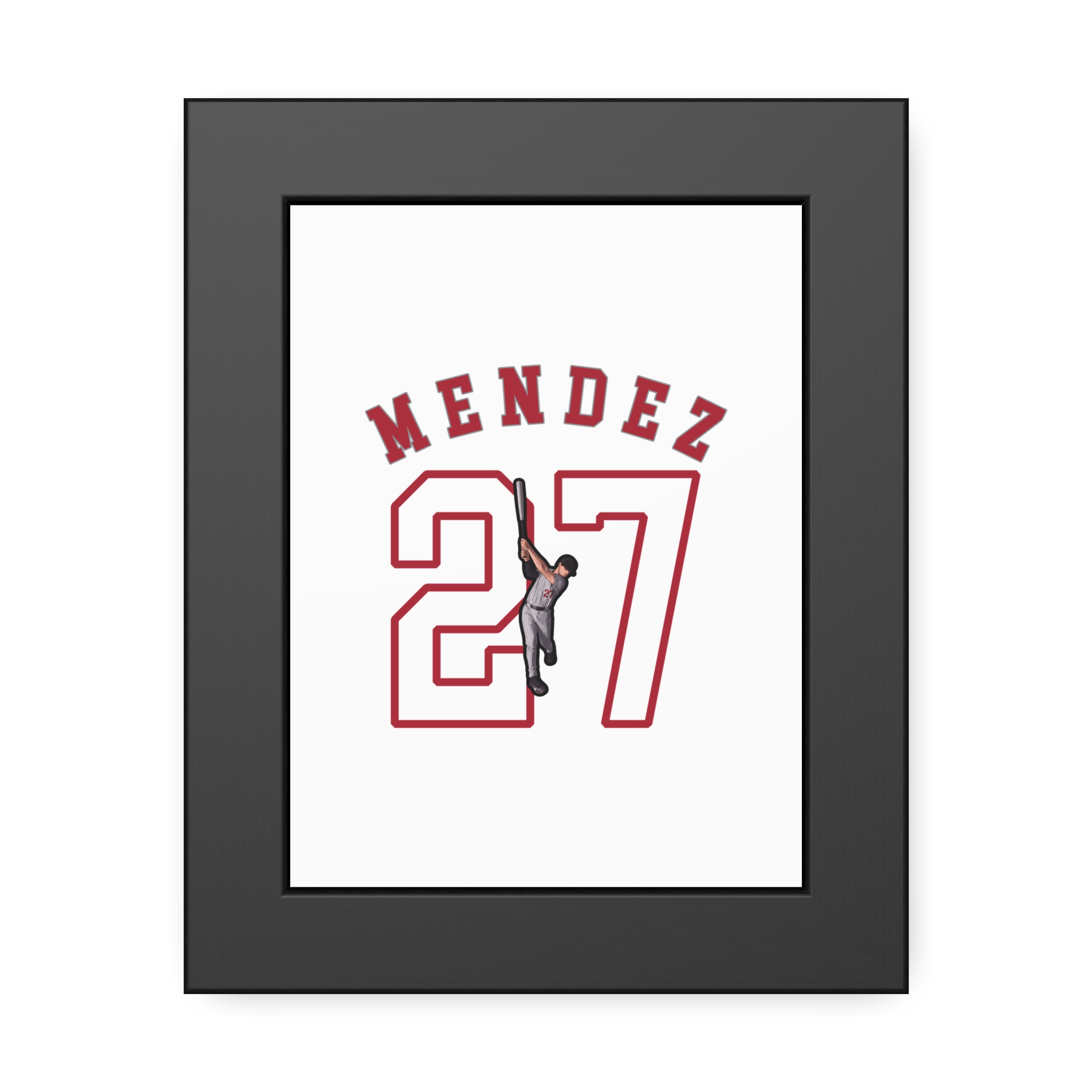 Framed Poster — character_shirsey_arch in Black
