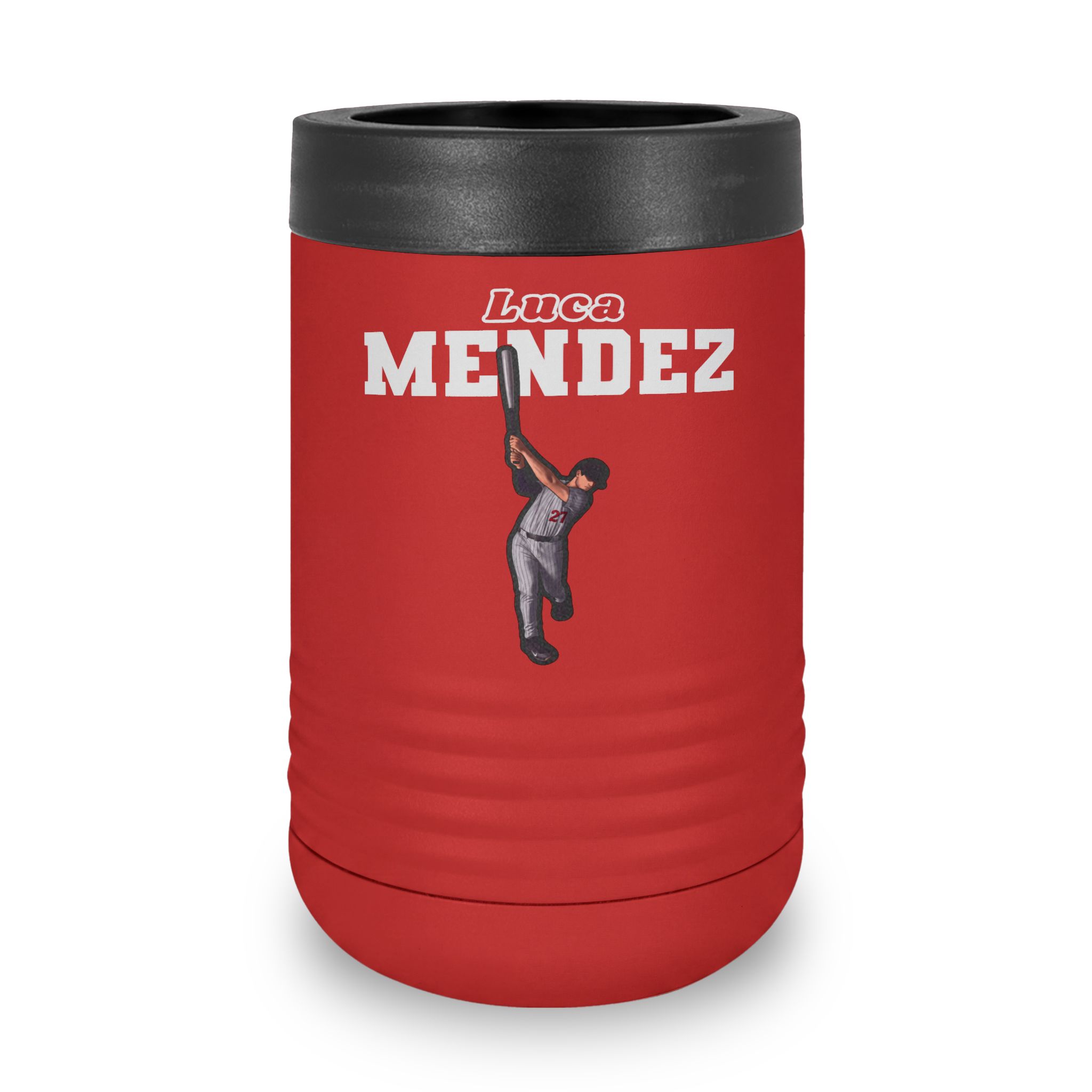 Stainless Can Cooler — character_name_arch in Red