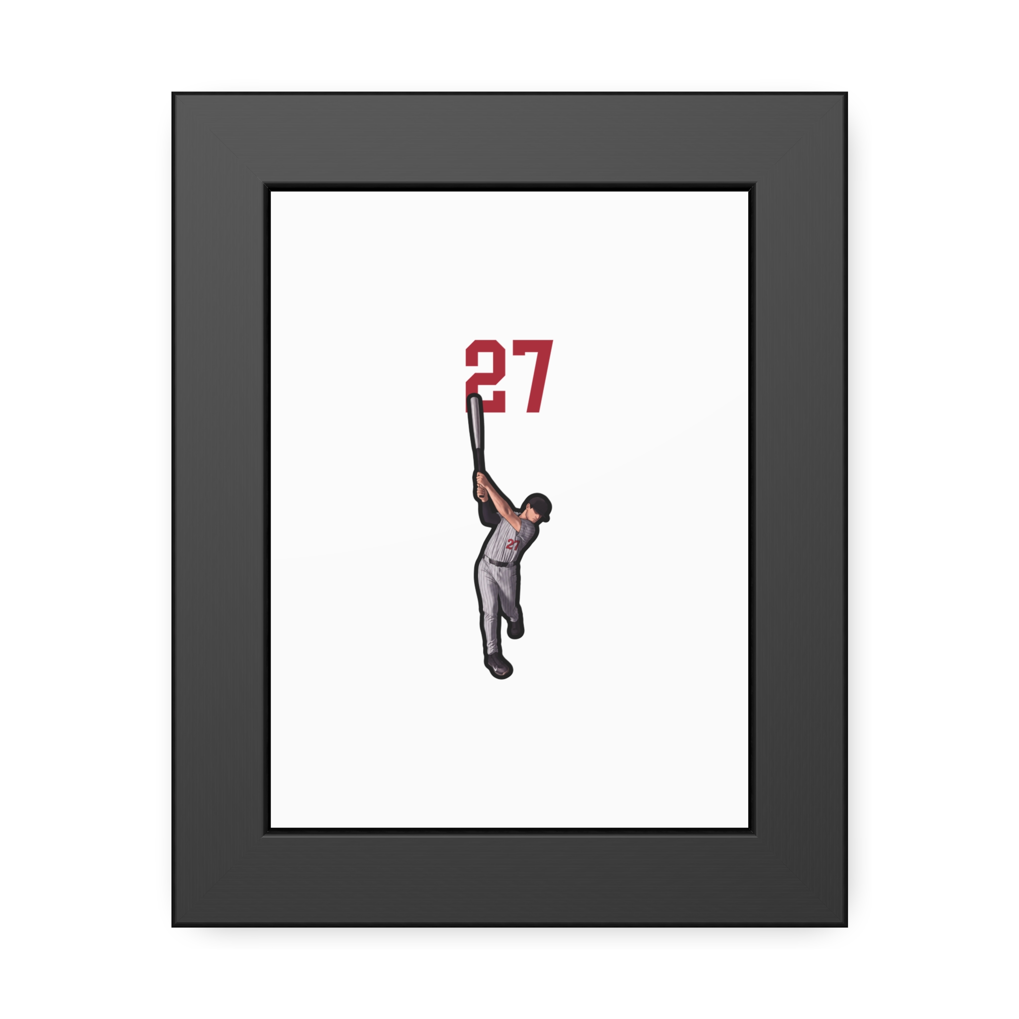 Framed Poster — character_number_top in Black