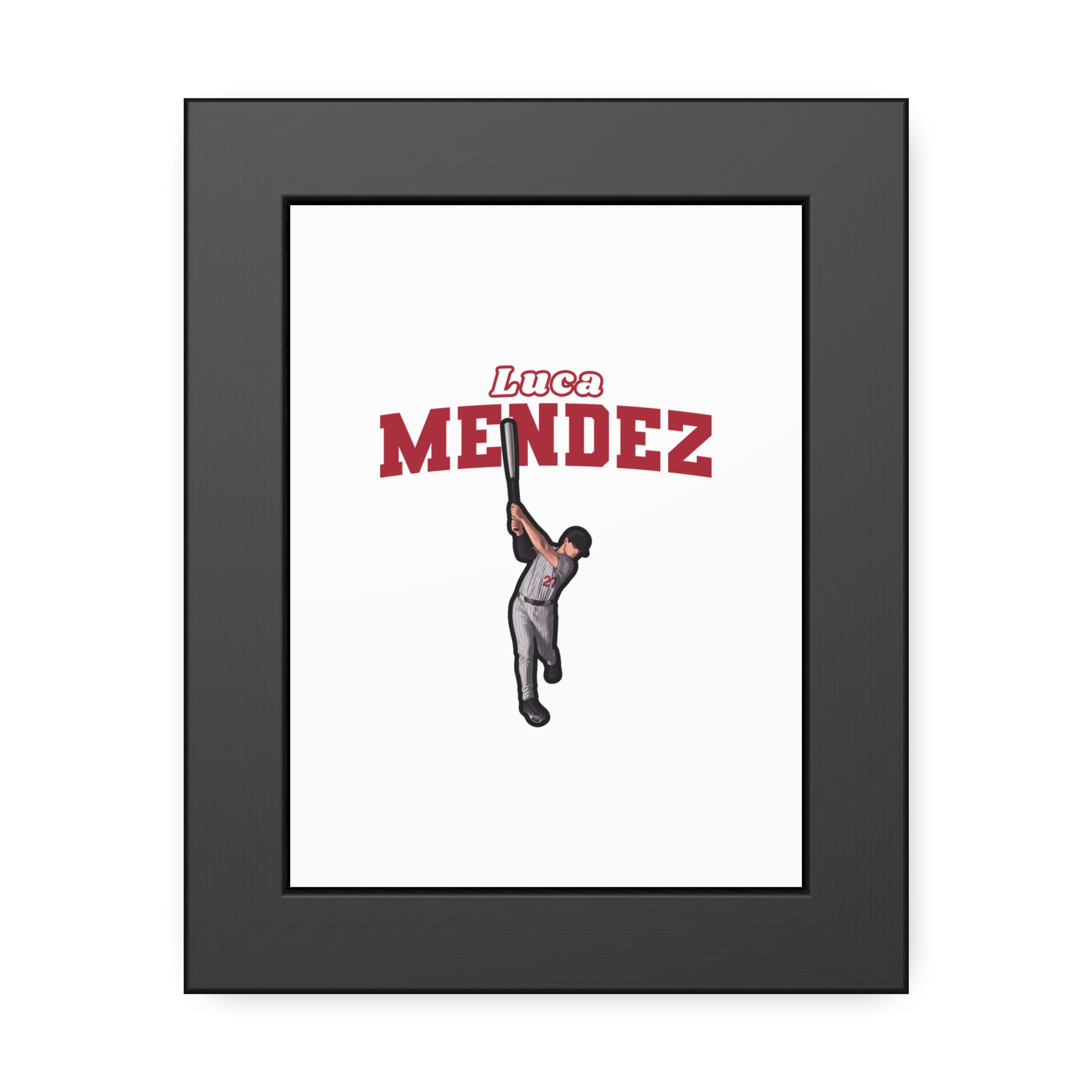 Framed Poster — character_name_arch in Black