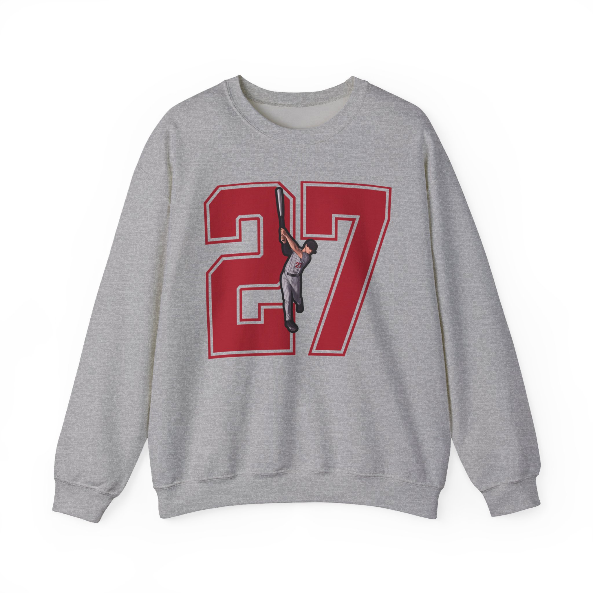 Crewneck Sweatshirt — character_number in Grey