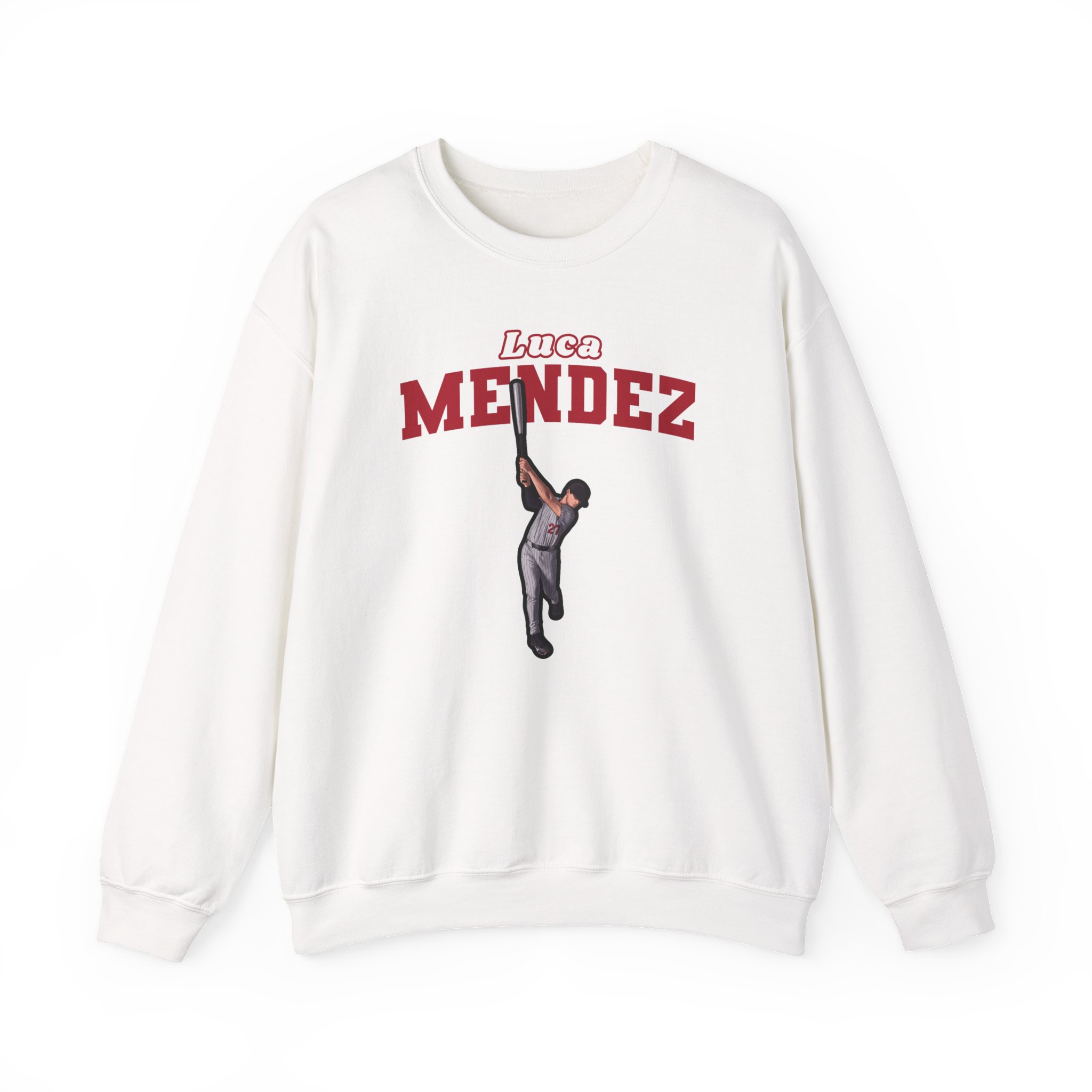 Crewneck Sweatshirt — character_name_arch in White