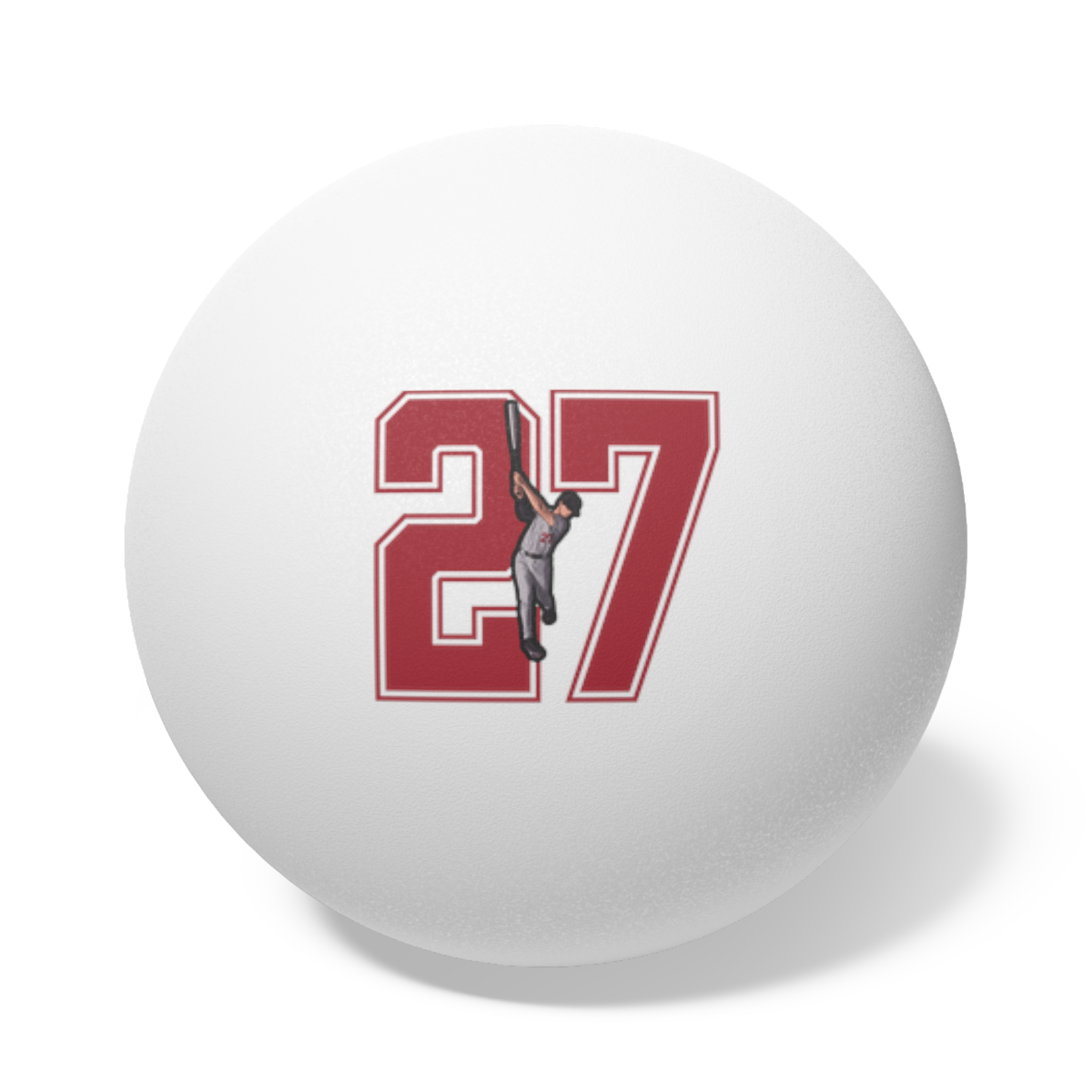 Ping Pong Balls, 6 pcs — character_number in White