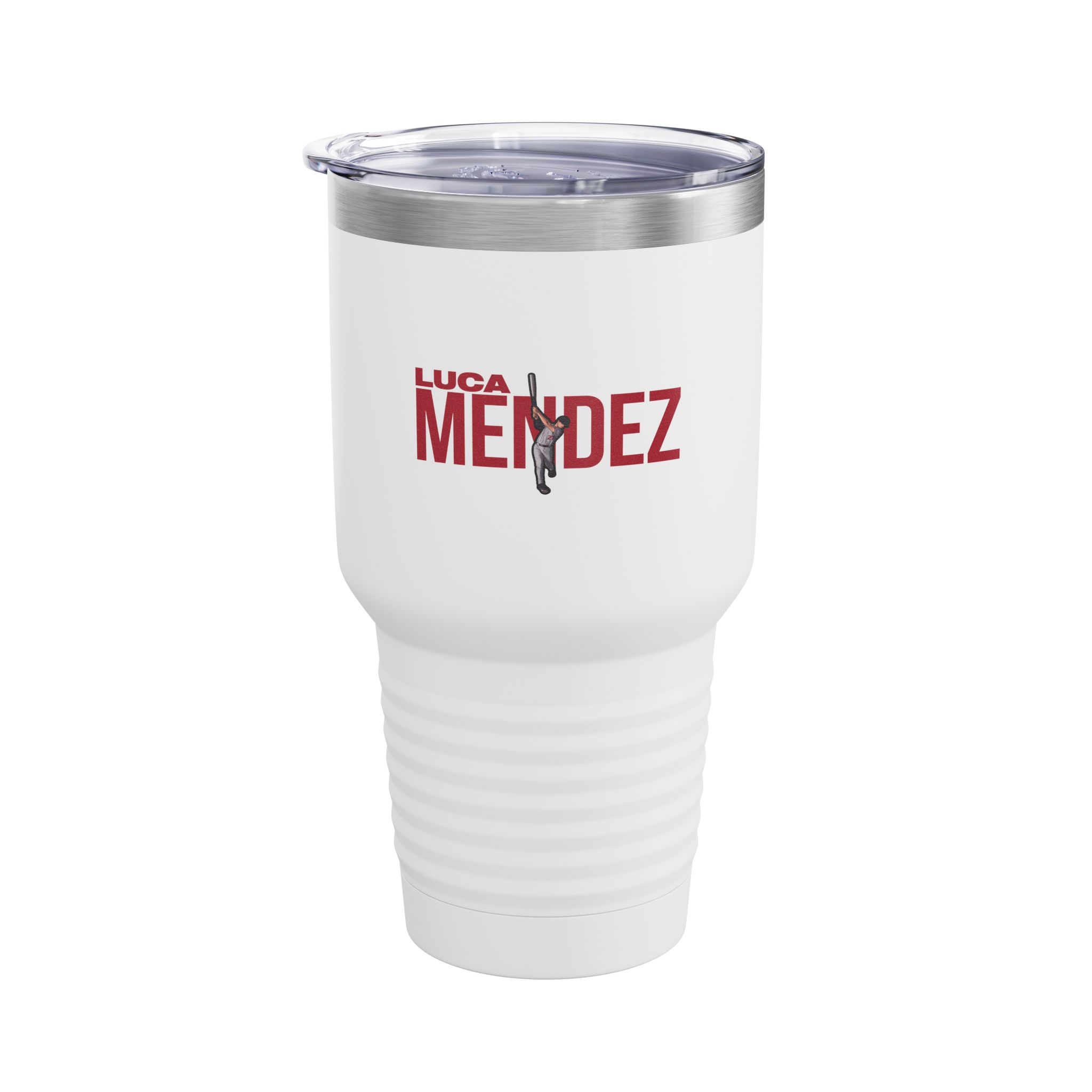 30oz Tumbler — character_player_name in White
